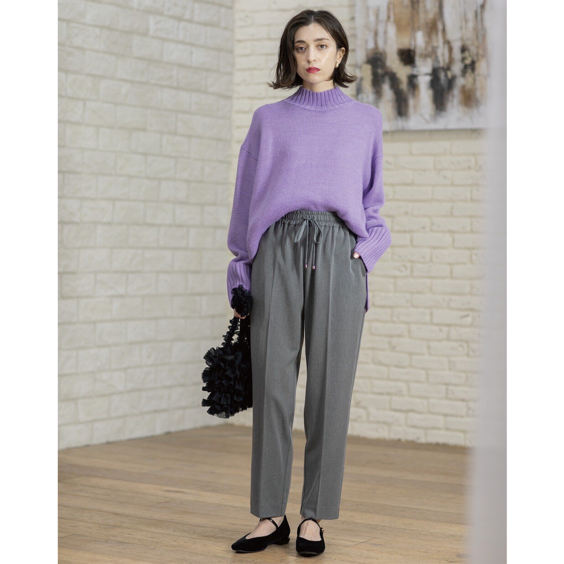 OPAQUE.CLIP「《SS-LLsize》裏起毛ストレッチイージーテーパードパンツ【蓄熱素材/洗濯機洗い可】」|その他|