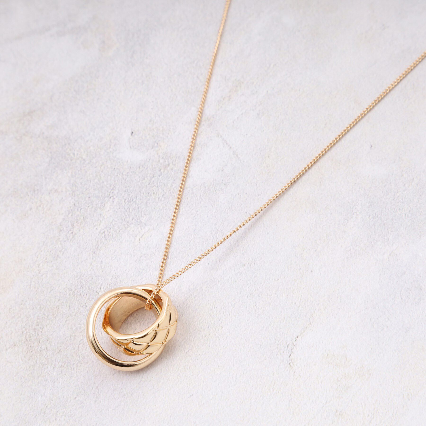 OPAQUE.CLIP「メタルリングキルティングネックレス」|ネックレス|