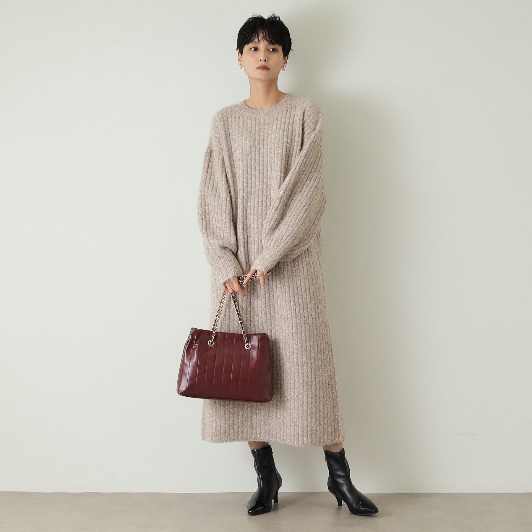 OPAQUE.CLIP「ストライプキルトチェーンショルダーバッグ」|ショルダー・メッセンジャー|