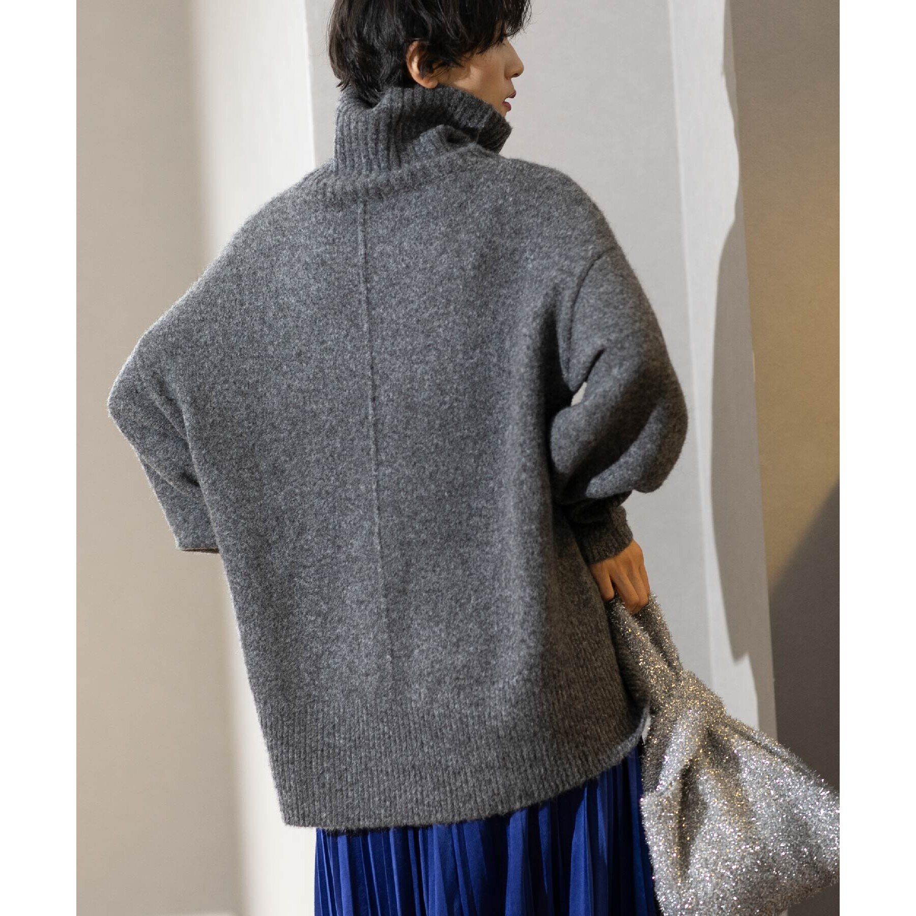 OPAQUE.CLIP「ミドルゲージハイネックニット【洗濯機洗い可】」|ニット・セーター|