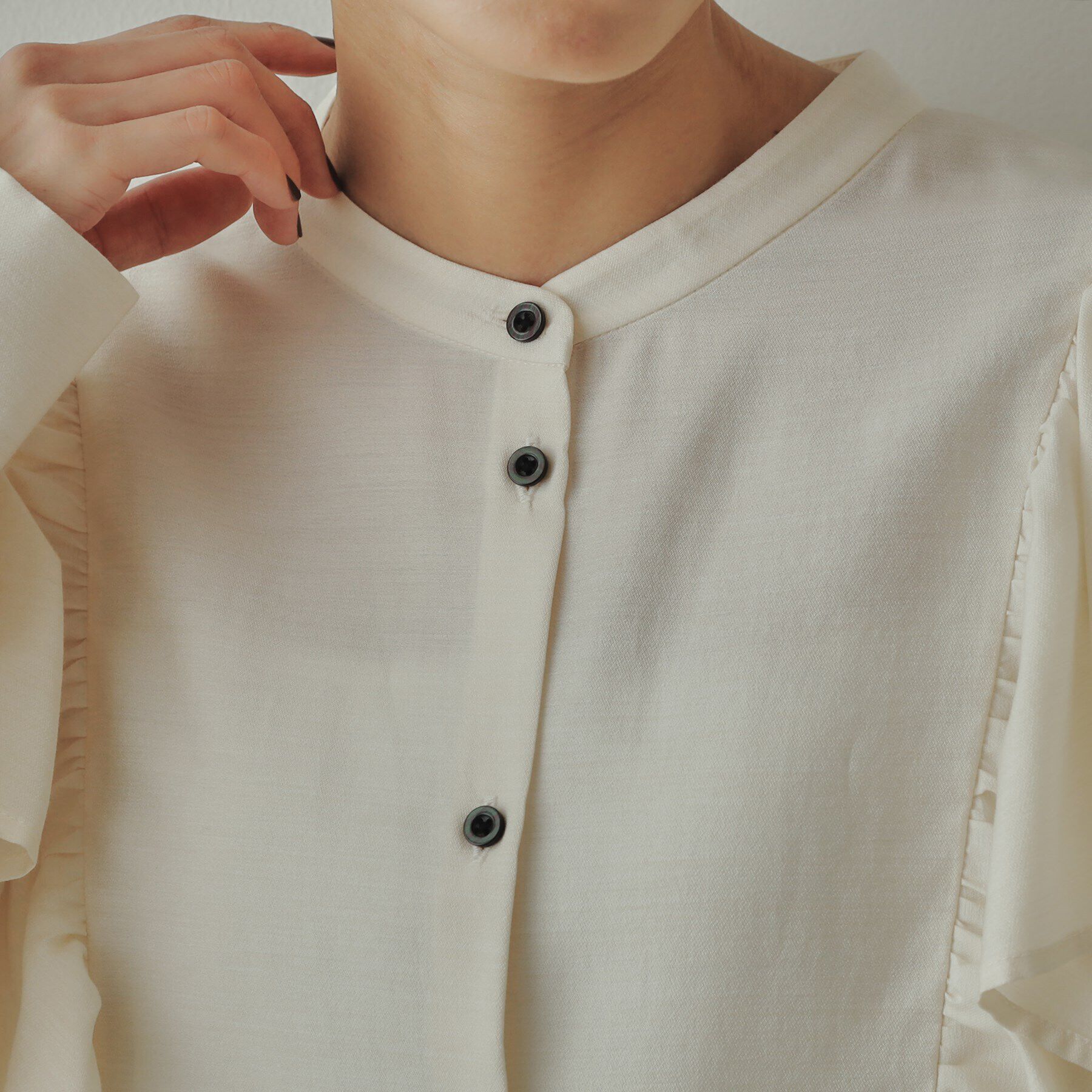 OPAQUE.CLIP「【大草直子さんコラボ】ラッフルブラウス」|シャツ・ブラウス|