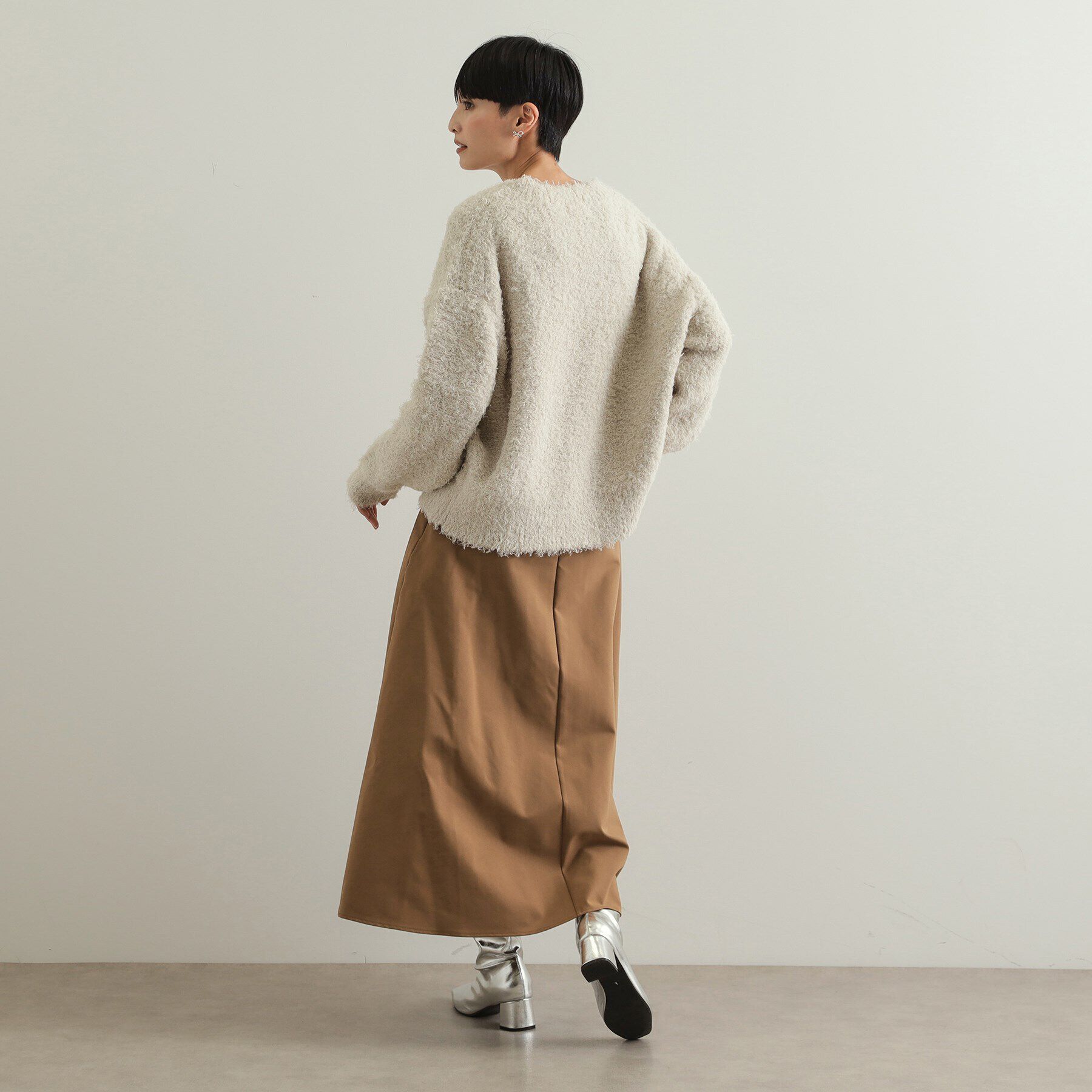 OPAQUE.CLIP「フロントタックミディスカート【洗濯機洗い可】」|スカート|