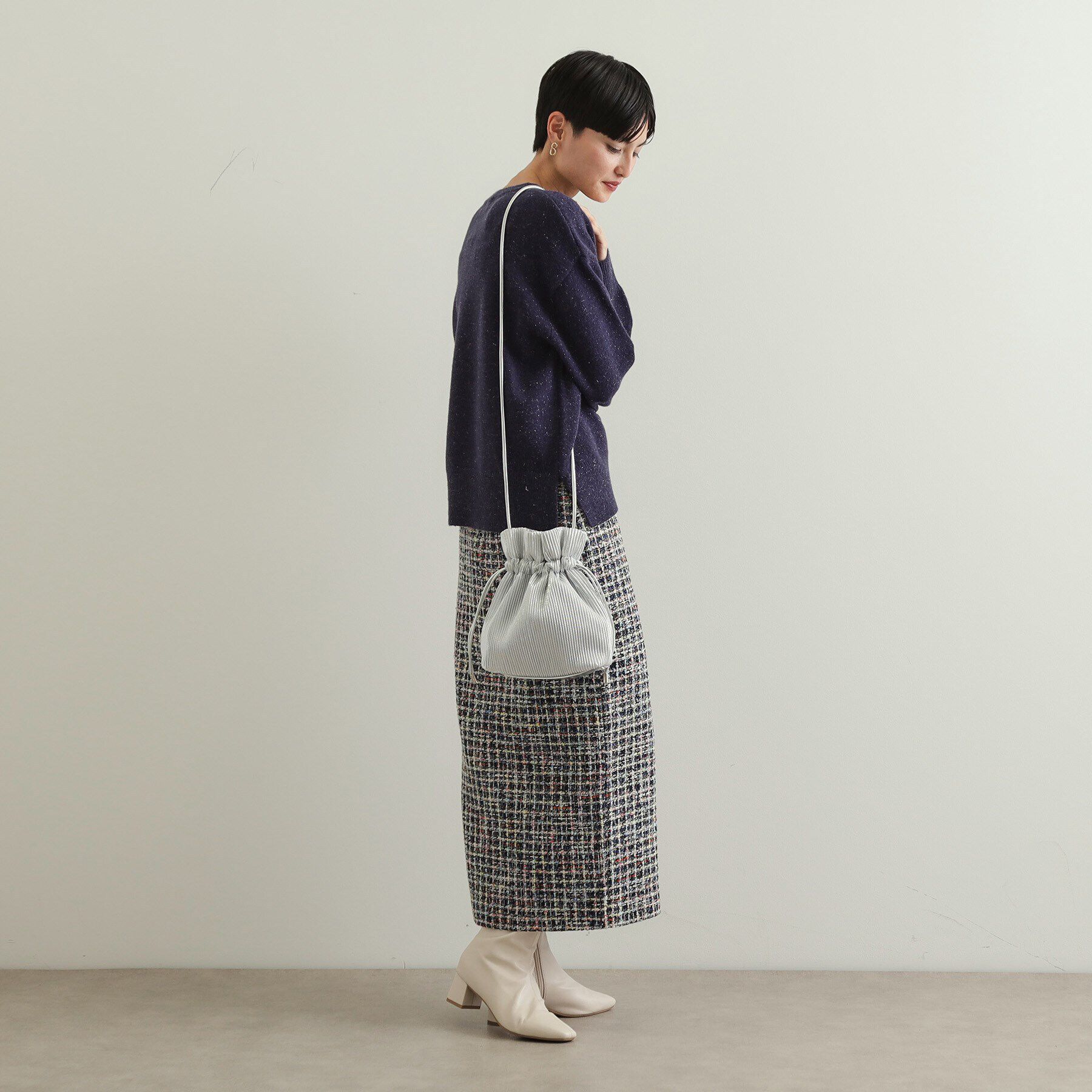 OPAQUE.CLIP「【長さ調整可能】プリーツドロストミニショルダーバッグ」|ショルダー・メッセンジャー|