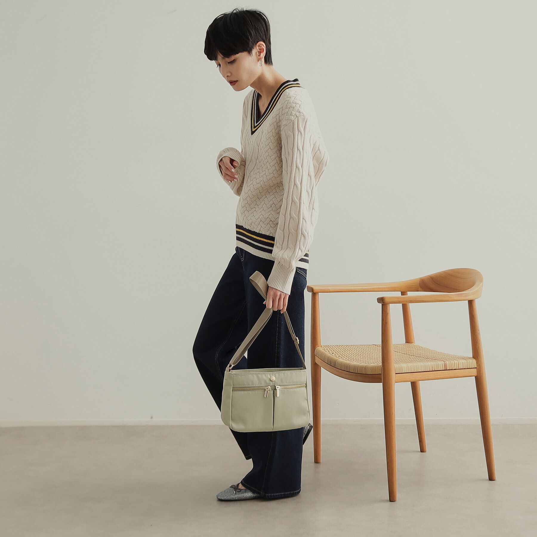 OPAQUE.CLIP「【撥水加工／マルチポケット／長さ調整可能】カジュアルミドルショルダーバッグ」|ショルダー・メッセンジャー|