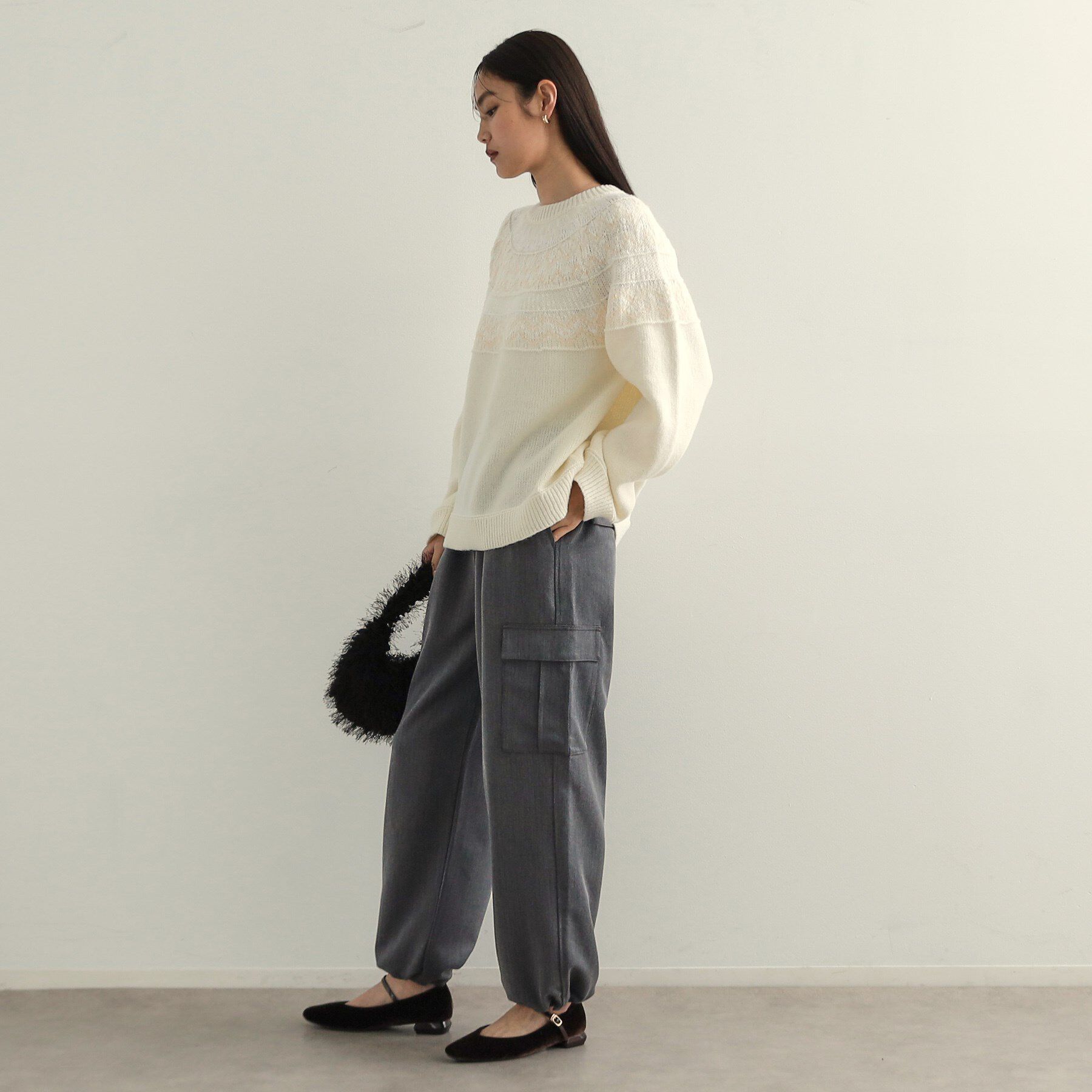 OPAQUE.CLIP「ヘリンボーンイージーカーゴパンツ【洗濯機洗い可】」|その他|