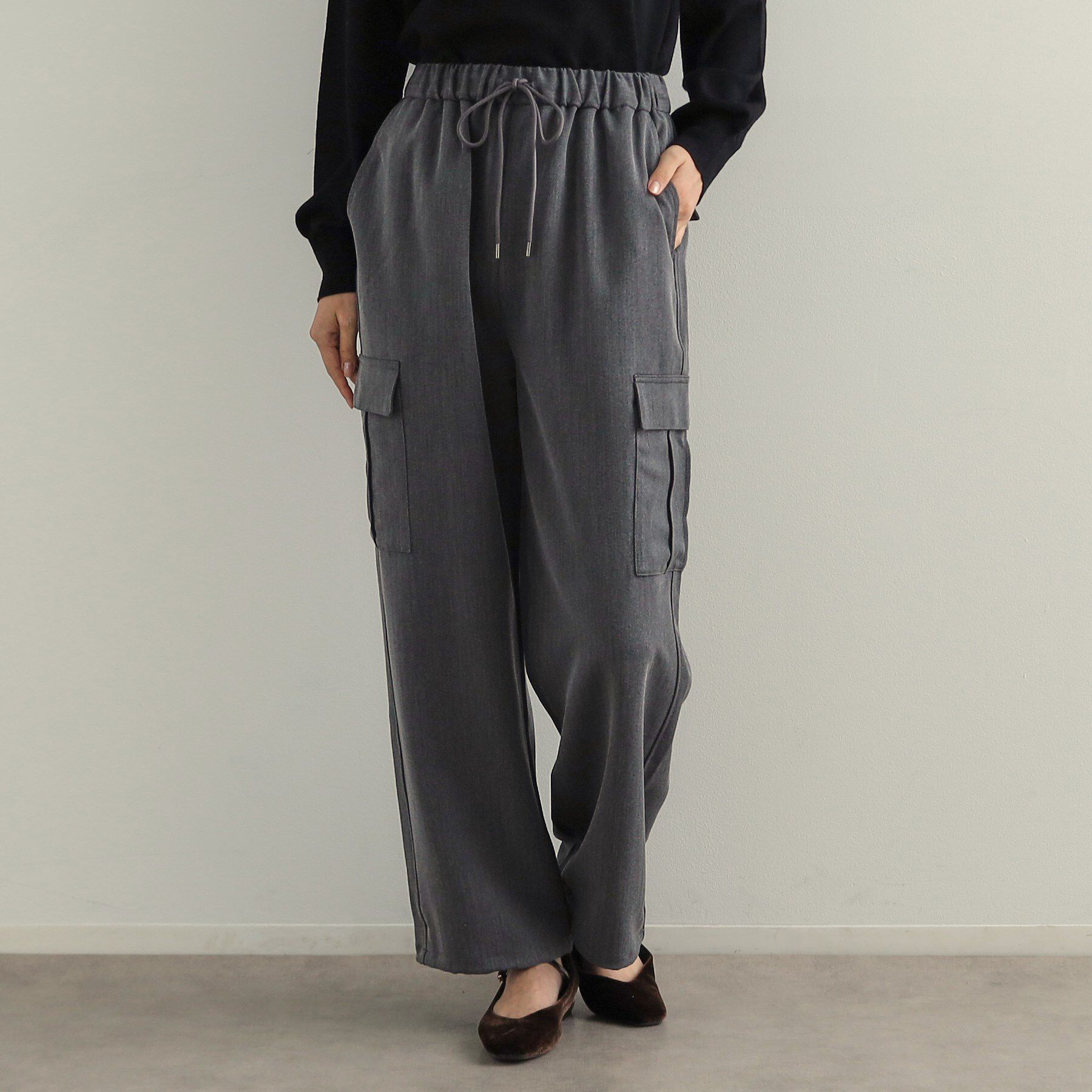 OPAQUE.CLIP「ヘリンボーンイージーカーゴパンツ【洗濯機洗い可】」|その他|