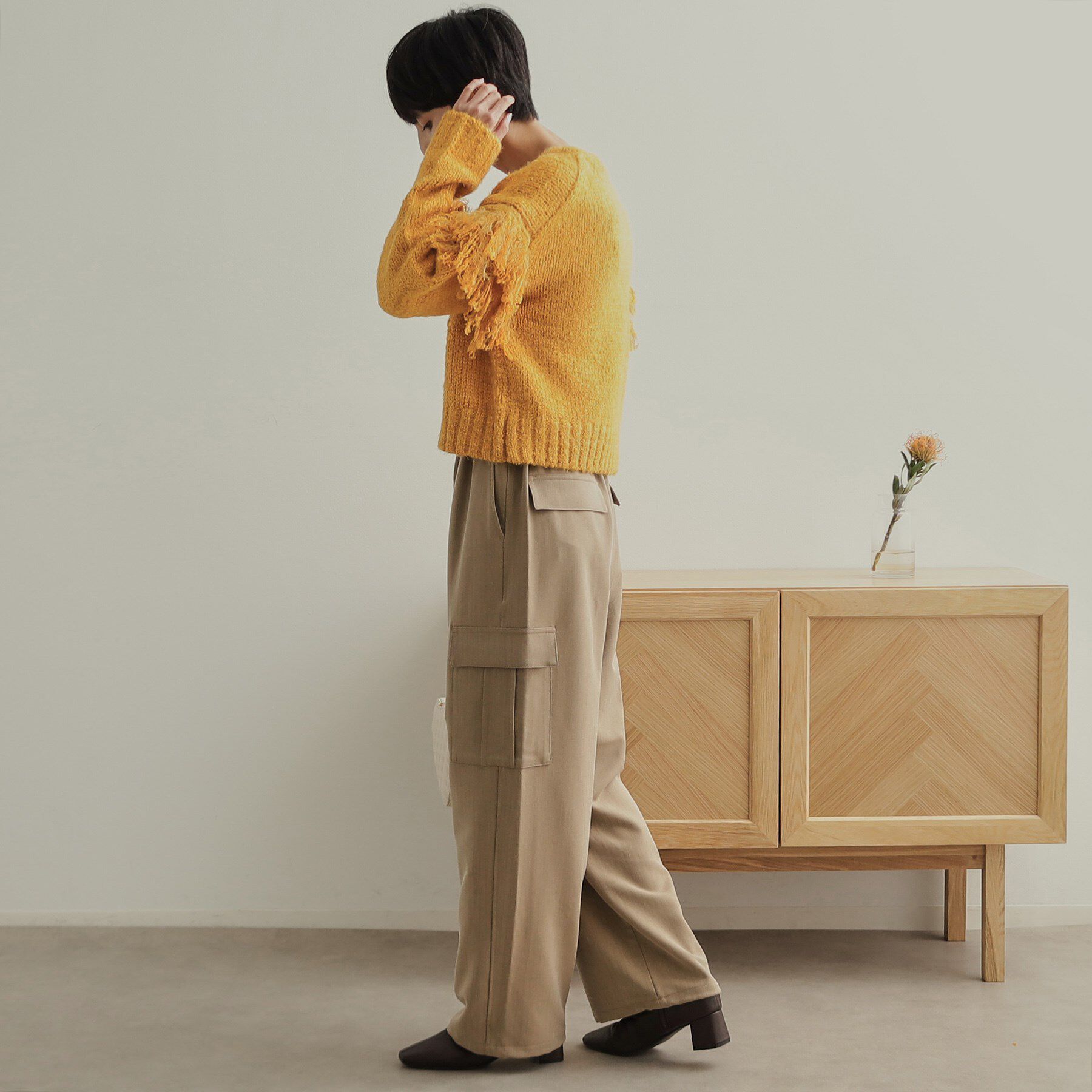 OPAQUE.CLIP「ヘリンボーンイージーカーゴパンツ【洗濯機洗い可】」|その他|