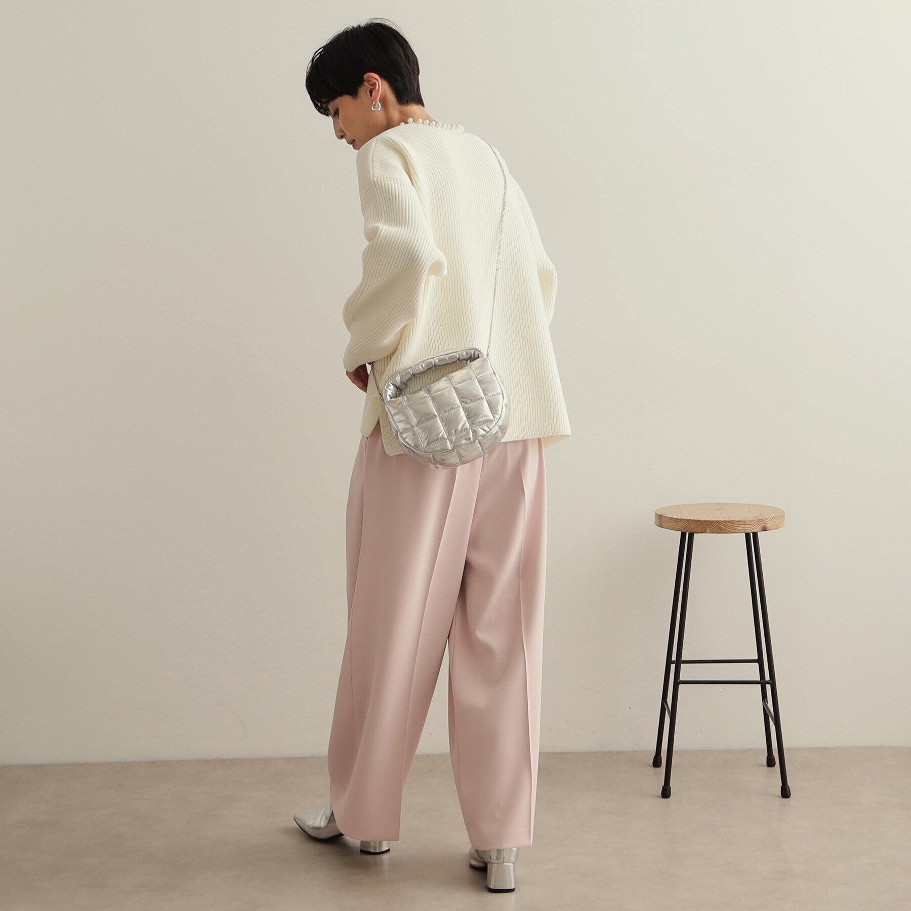 OPAQUE.CLIP「【2WAY】スクエアキルティングシャイニーミニショルダーバッグ」|ショルダー・メッセンジャー|