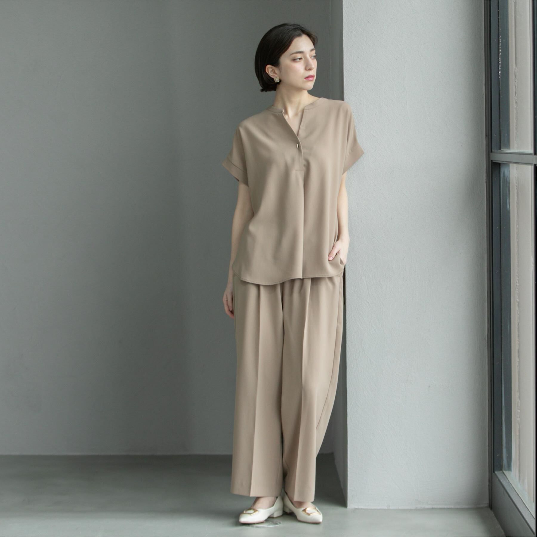 OPAQUE.CLIP「《6色展開/丈が選べる》美脚イージーワイドパンツ/セットアップ対応【ストレッチ/洗濯機洗い可/防シワ」|その他|