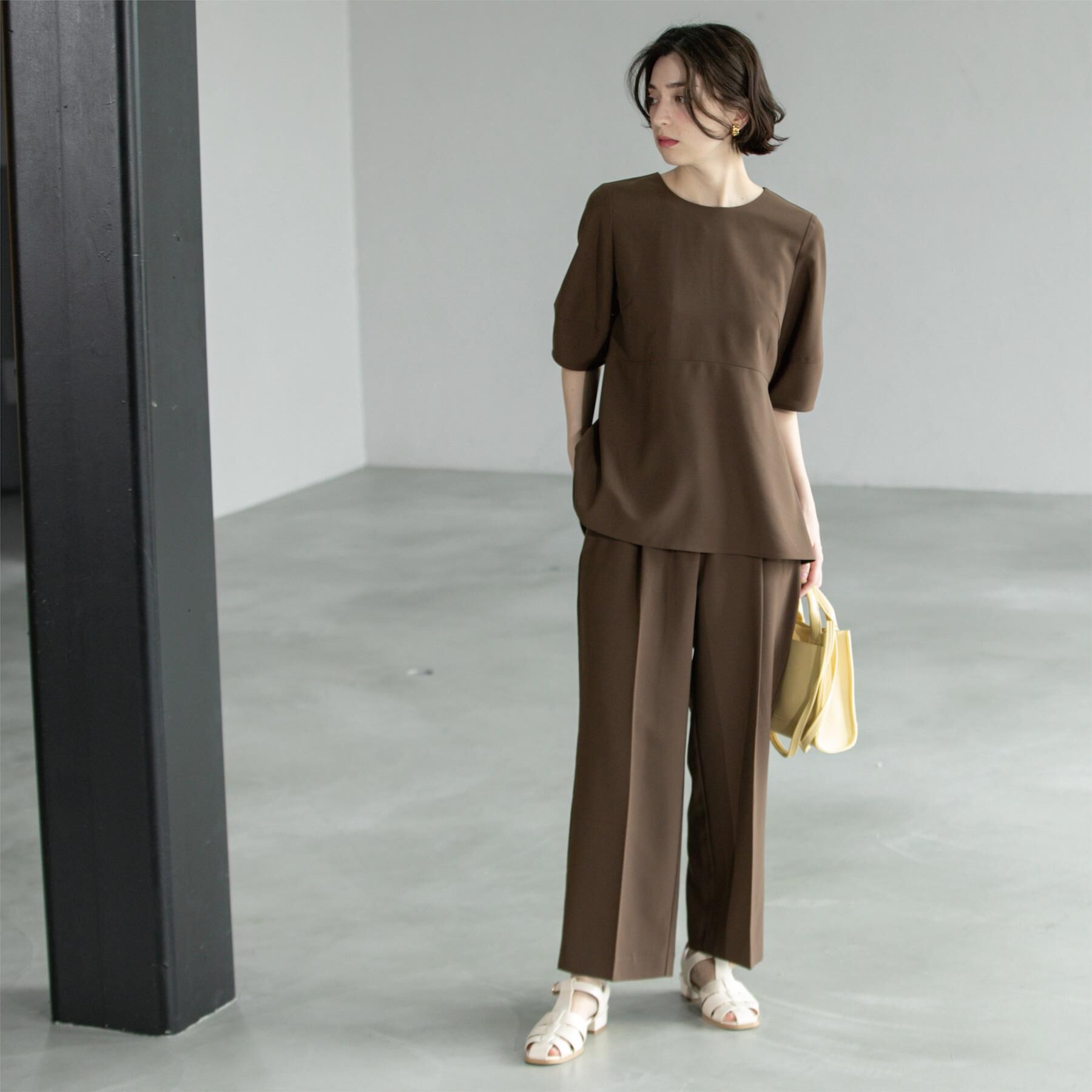 OPAQUE.CLIP「《6色展開/丈が選べる》美脚イージーワイドパンツ/セットアップ対応【ストレッチ/洗濯機洗い可/防シワ」|その他|