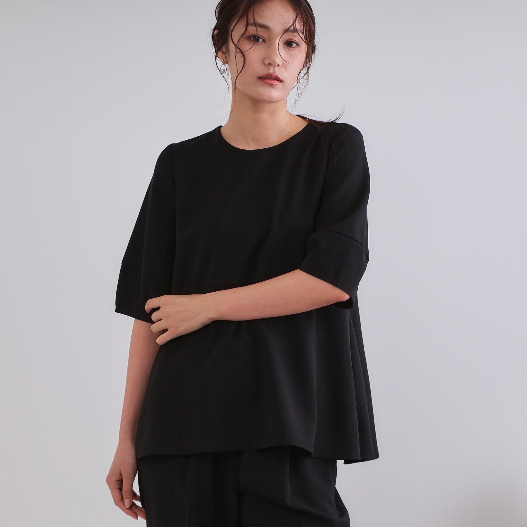 OPAQUE.CLIP「《6色展開》ストレッチペプラムブラウス/セットアップ対応【洗濯機洗い可/防シワ】」|シャツ・ブラウス|