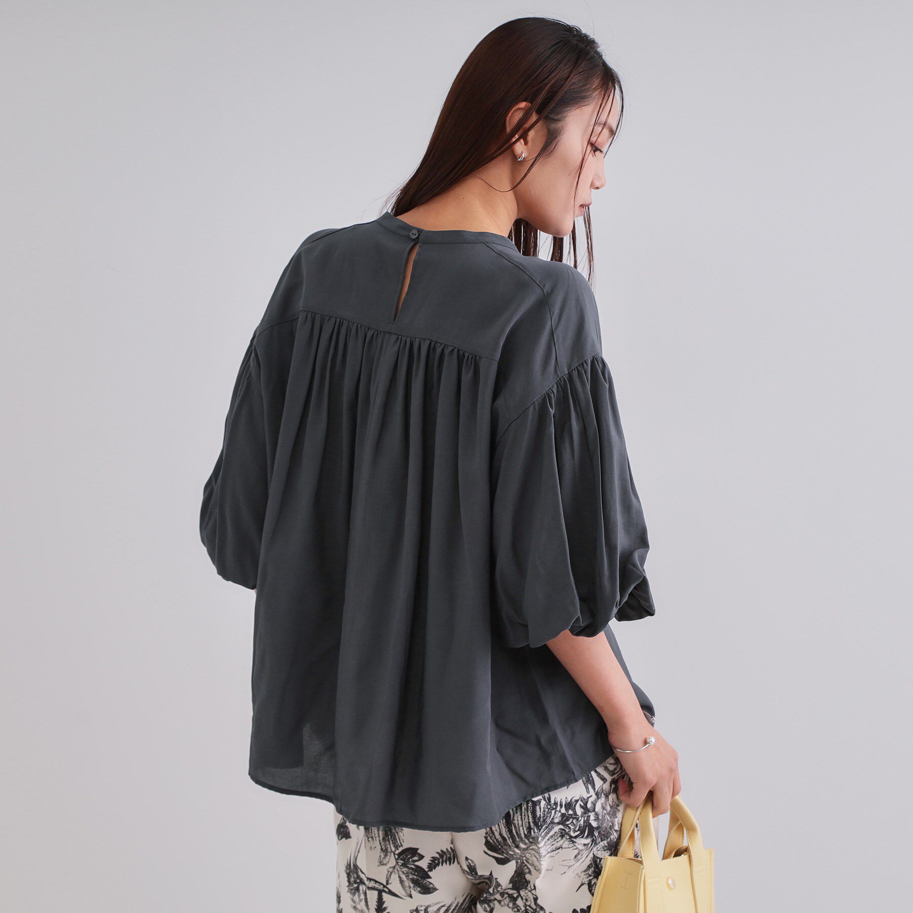 OPAQUE.CLIP「バルーンスリーブブラウス【洗濯機洗い可】」|シャツ・ブラウス|