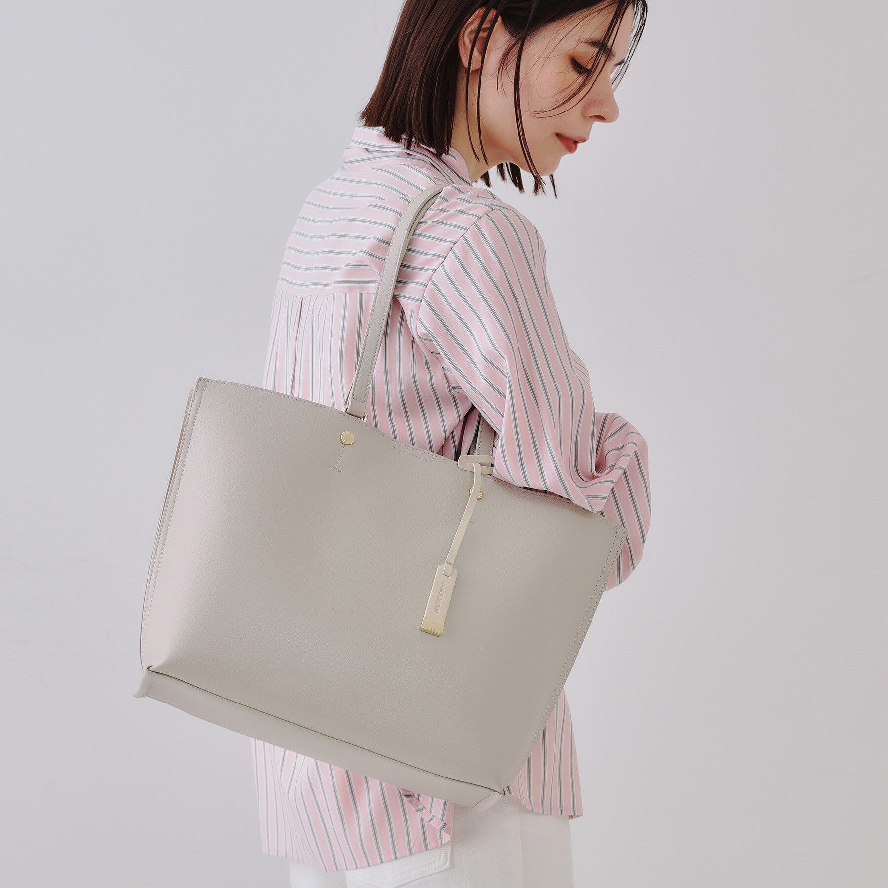 OPAQUE.CLIP「【A4サイズ対応】バイカラースムーストートバッグ」|トートバッグ|