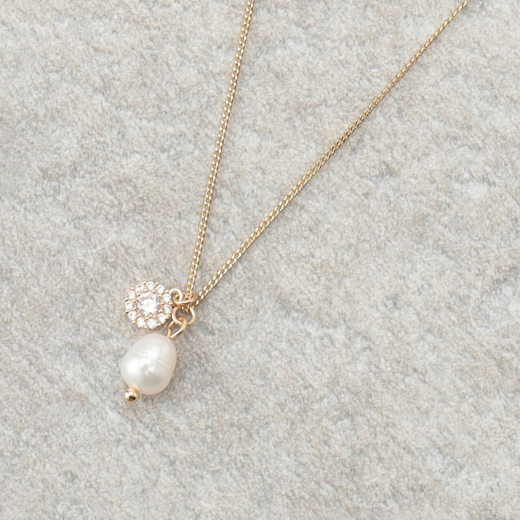 OPAQUE.CLIP「淡水パール&times;ビジューネックレス」|ネックレス|