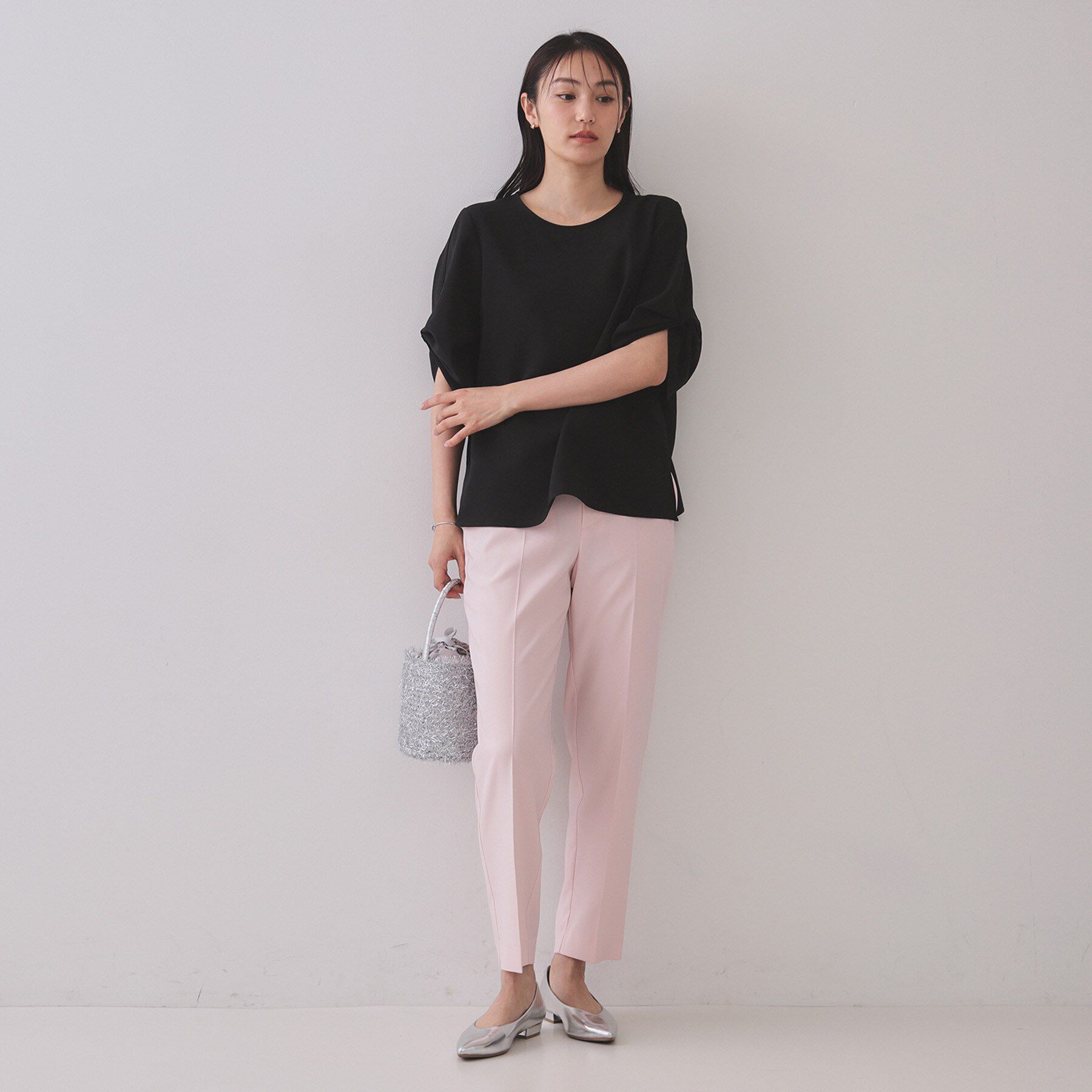 OPAQUE.CLIP「ストレッチリネンライク美脚テーパードパンツ【洗濯機洗い可/吸水速乾】」|その他|