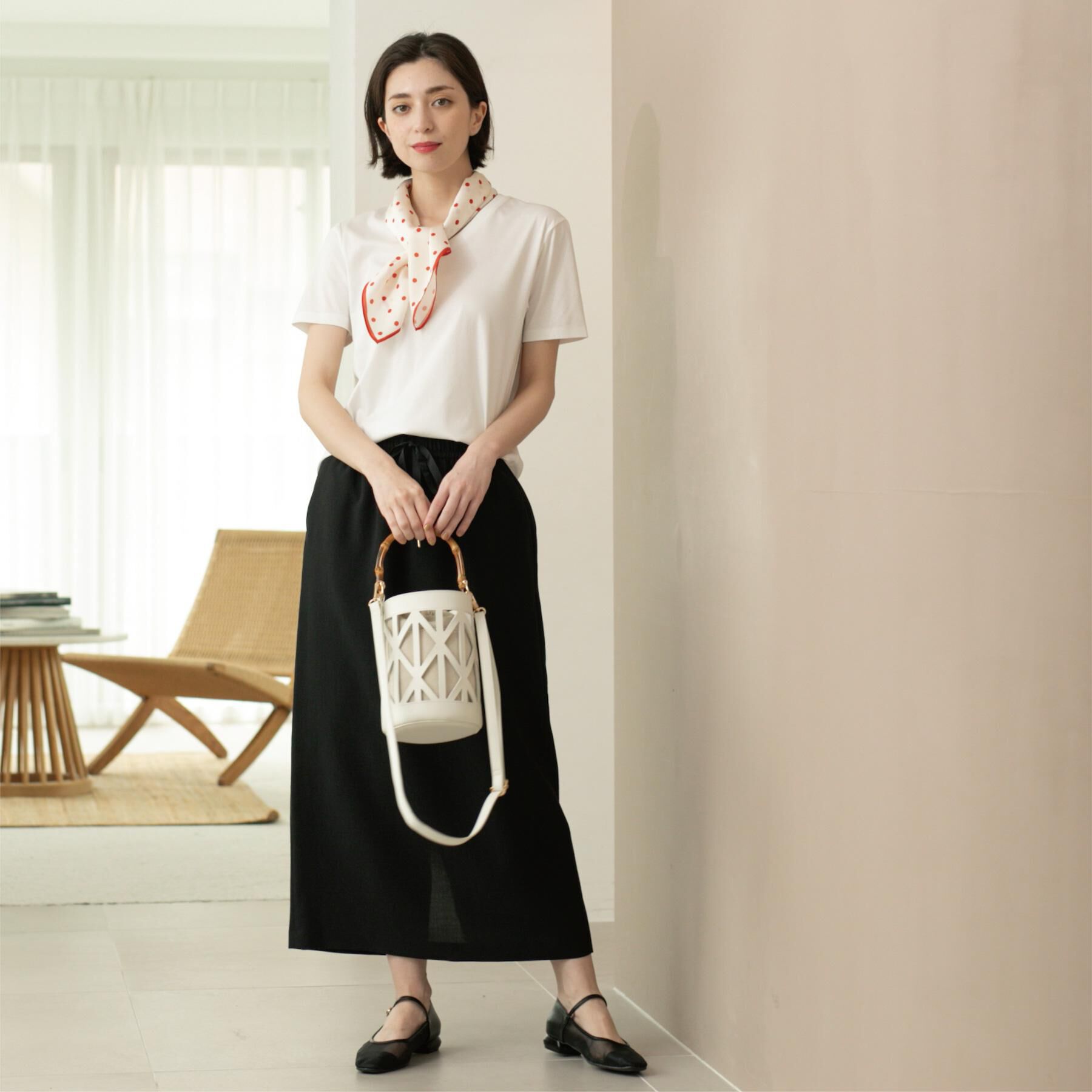 OPAQUE.CLIP「リネンライクイージースカート【洗濯機洗い可/吸水速乾/接触冷感】」|スカート|