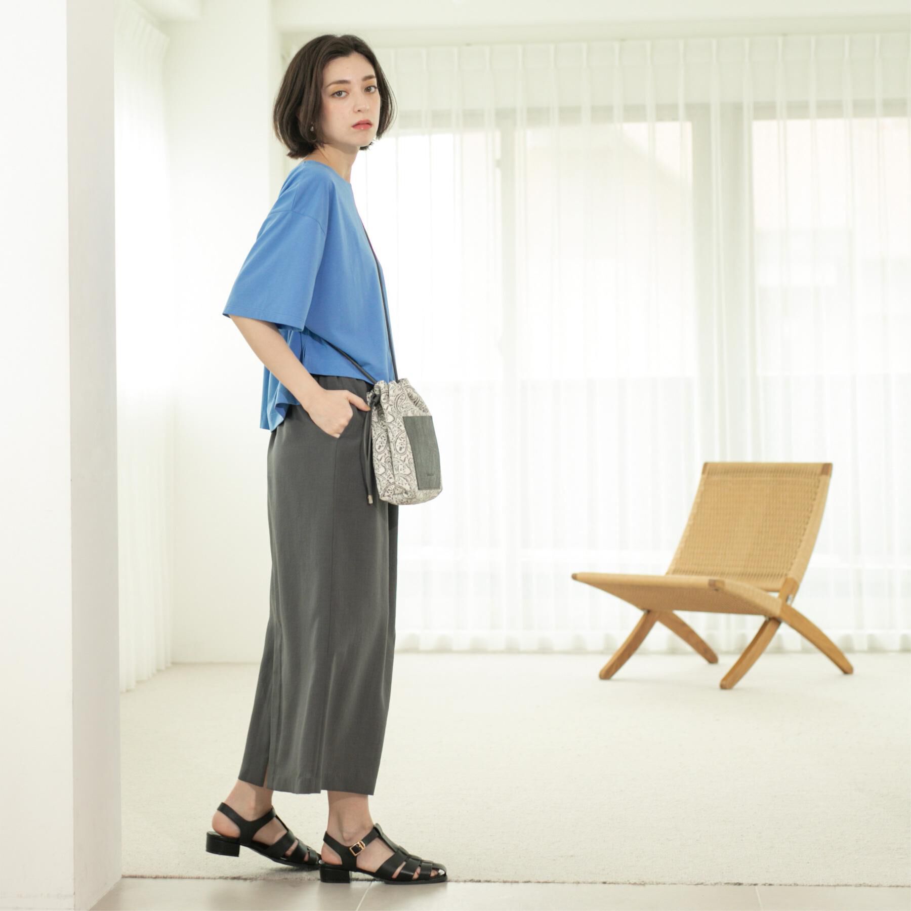 OPAQUE.CLIP「リネンライクイージースカート【洗濯機洗い可/吸水速乾/接触冷感】」|スカート|