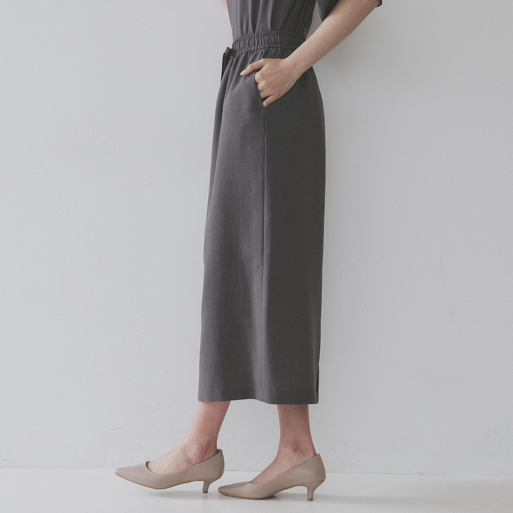 OPAQUE.CLIP「リネンライクイージースカート【洗濯機洗い可/吸水速乾/接触冷感】」|スカート|