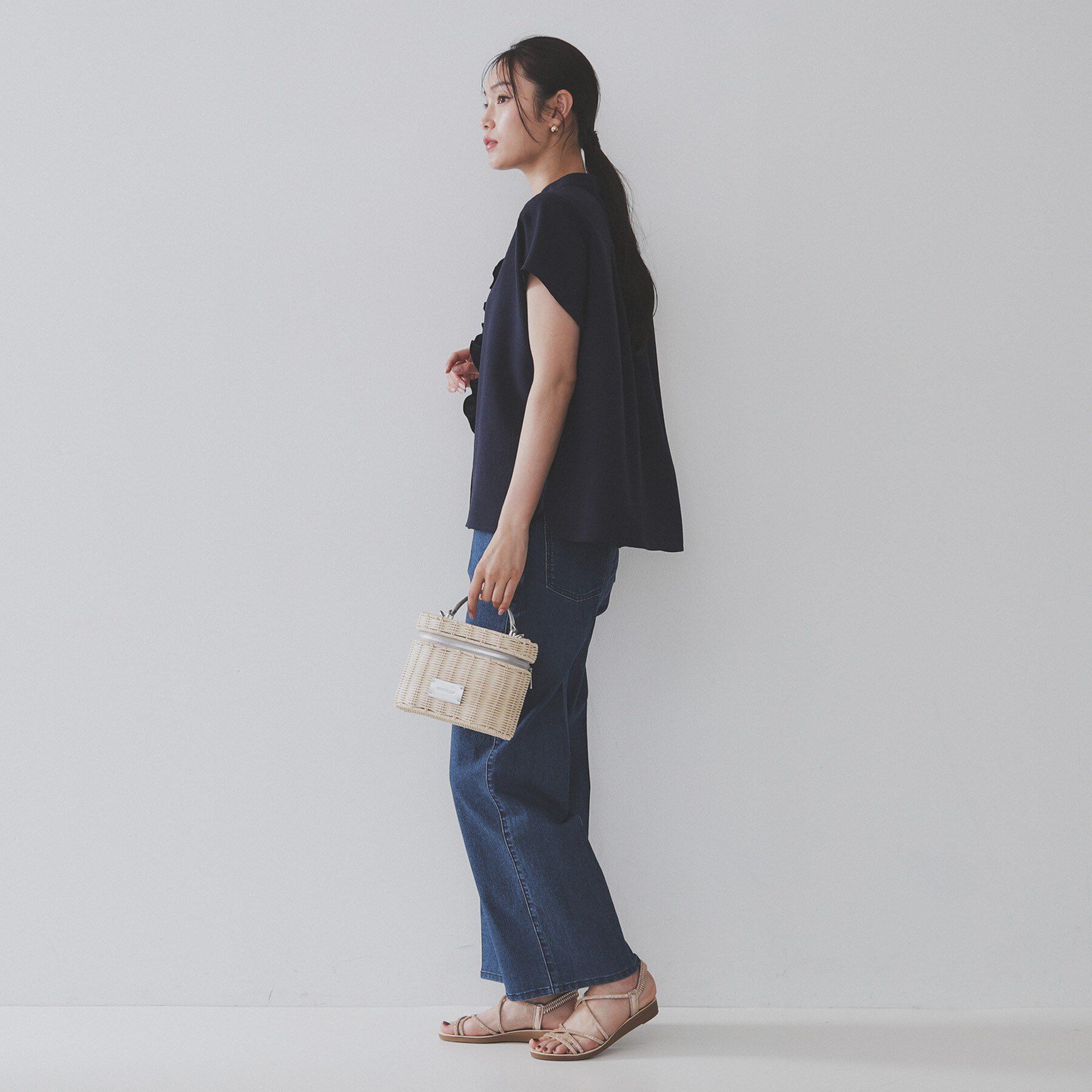 OPAQUE.CLIP「リネンライクフロントフリルブラウス【洗濯機洗い可/吸水速乾/接触冷感】」|シャツ・ブラウス|