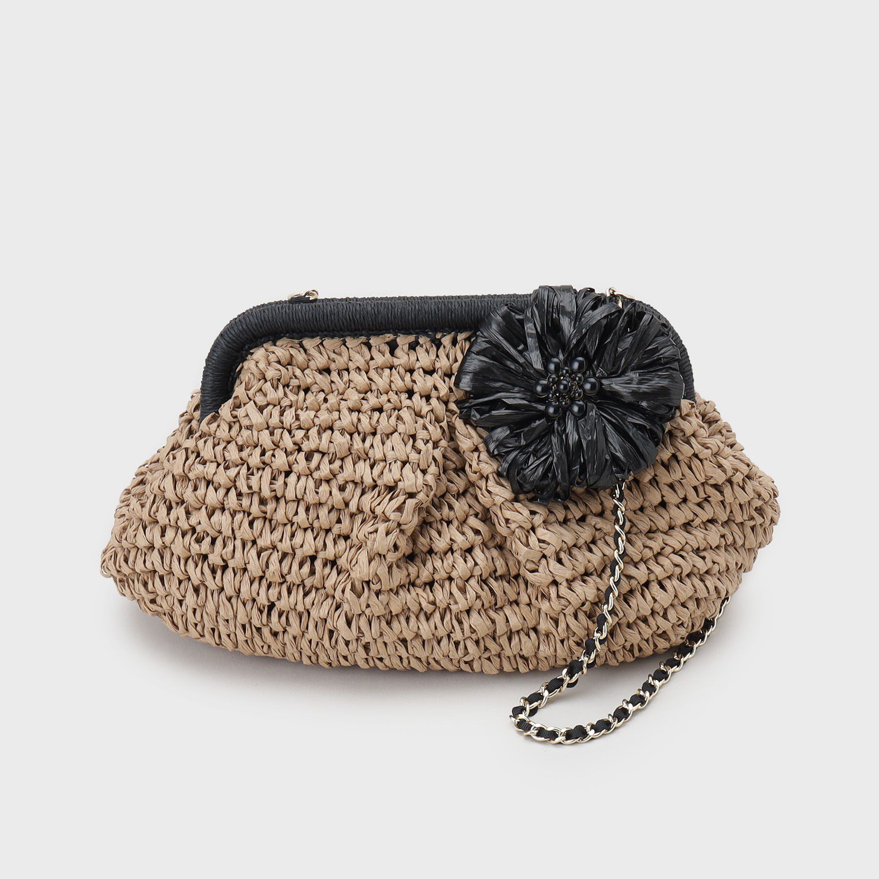 OPAQUE.CLIP「【3WAY】フラワークリップ付きがま口ペーパーショルダーバッグ」|ショルダー・メッセンジャー|