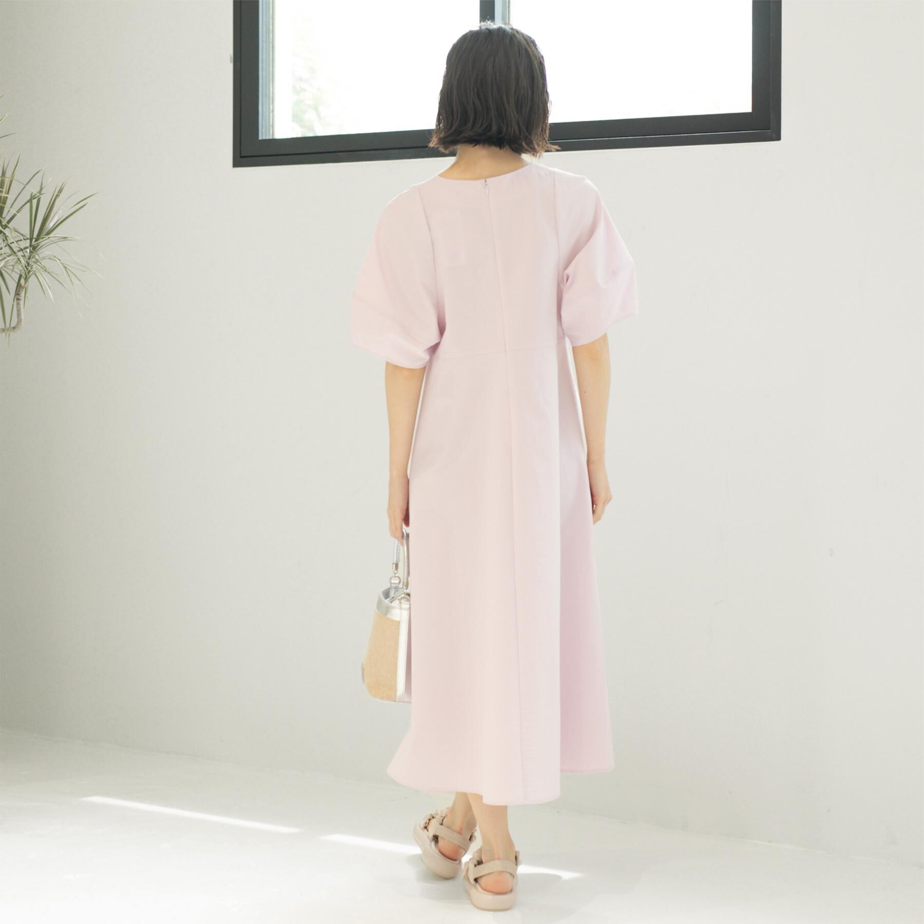 OPAQUE.CLIP「サッカーストライプワンピース【吸水速乾/イージーアイロン/洗濯機洗い可】」|ワンピース|