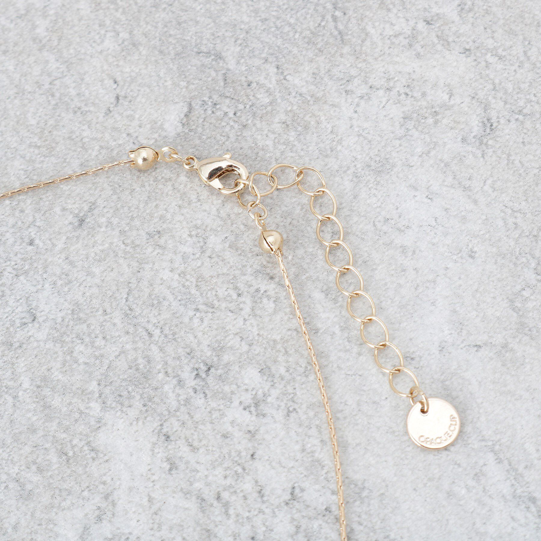 OPAQUE.CLIP「3種パーツリングネックレス」|ネックレス|