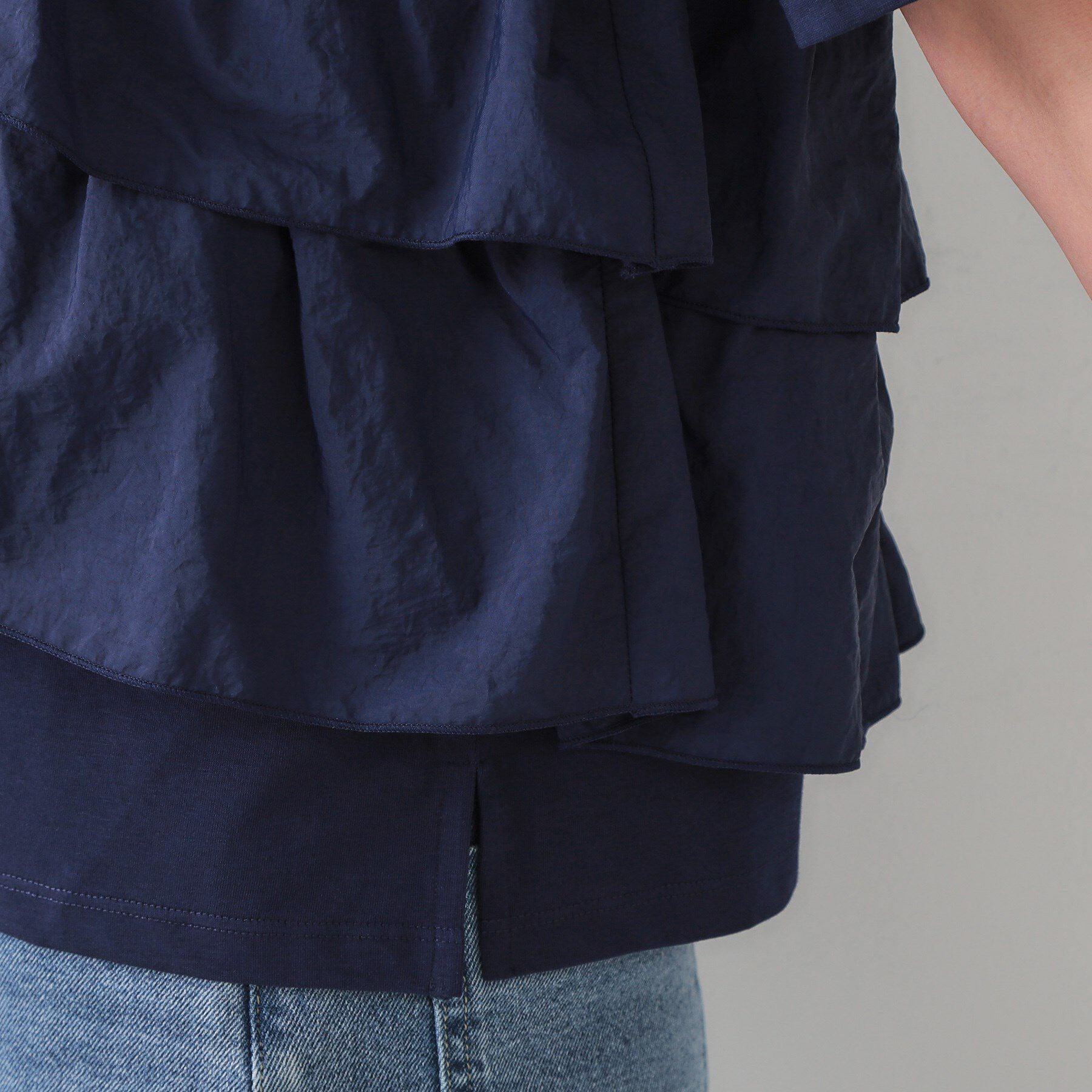 OPAQUE.CLIP「ダブルフリルデザイントップス【洗濯機洗い可】」|Tシャツ・カットソー|