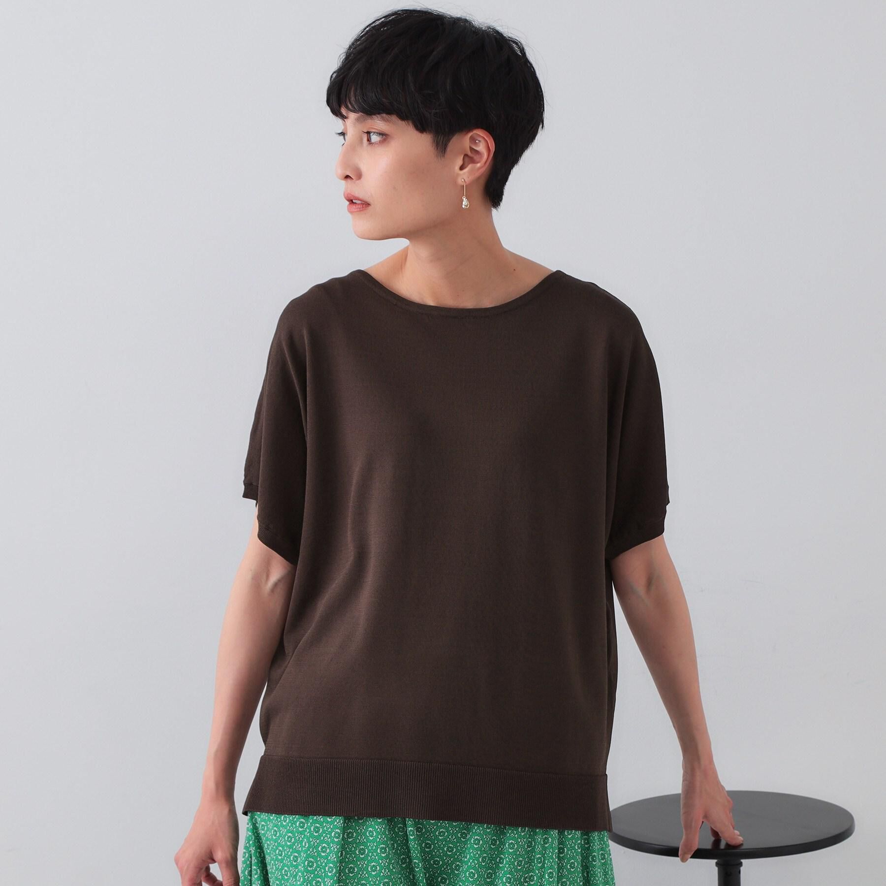 OPAQUE.CLIP「《6色展開/S-LLサイズ》ドルマンスリーブニット【UV/接触冷感/洗濯機洗い可/抗ピル】」|ニット・セーター|