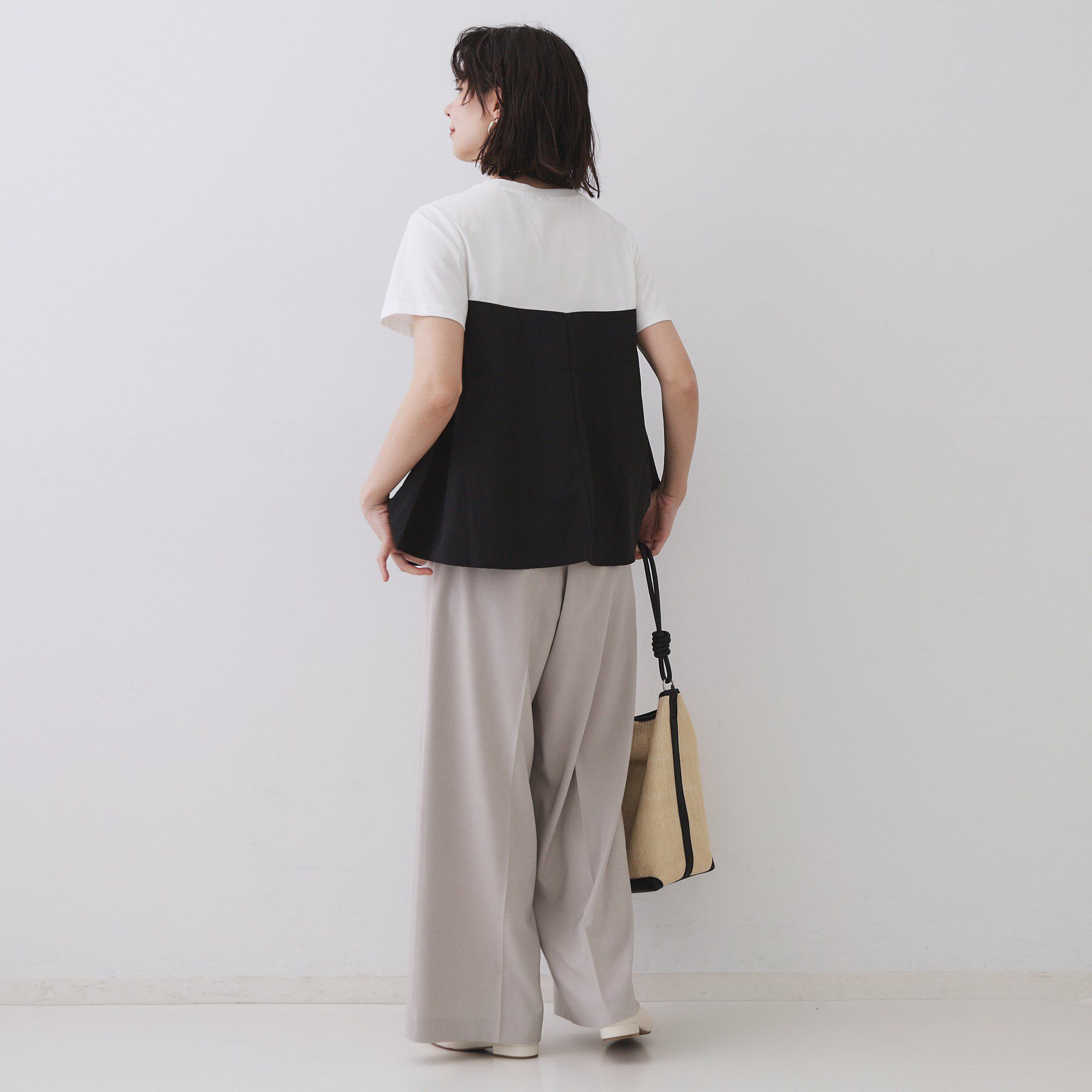 OPAQUE.CLIP「ビスチェドッキングカットソー【洗濯機洗い可】」|Tシャツ・カットソー|