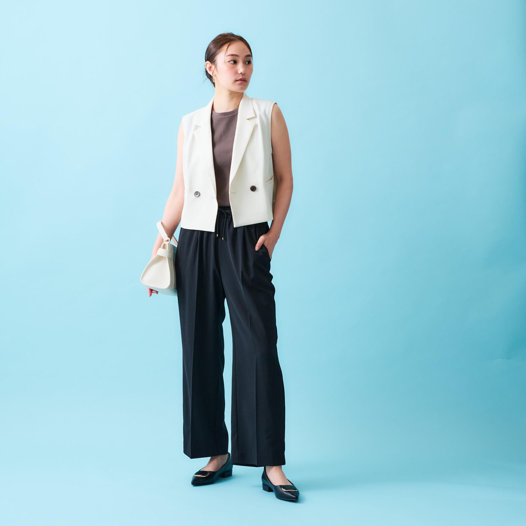 OPAQUE.CLIP「《丈が選べる/SS-LLサイズ》美脚ストレッチイージーワイドパンツ/セットアップ対応【防シワ/洗濯機」|その他|