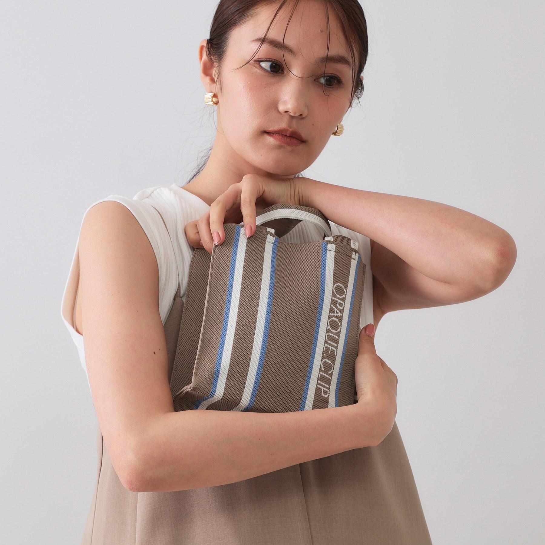 OPAQUE.CLIP「【2WAY】ラインハンドルスクエアニットミニショルダーバッグ」|ショルダー・メッセンジャー|