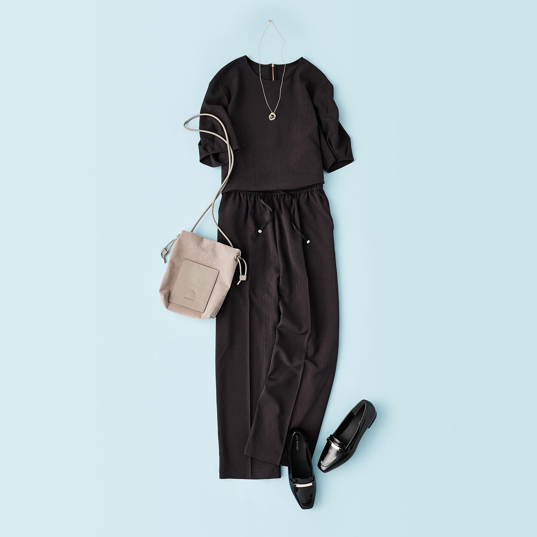 OPAQUE.CLIP「ラメストライプタックスリーブブラウス/セットアップ可【洗濯機洗い可/防シワ/吸水速乾】」|シャツ・ブラウス|