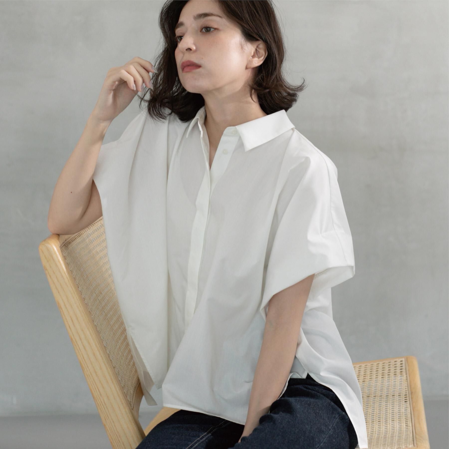 OPAQUE.CLIP「《andGIRL掲載》リラクシーシャツ【洗濯機洗い可】」|シャツ・ブラウス|