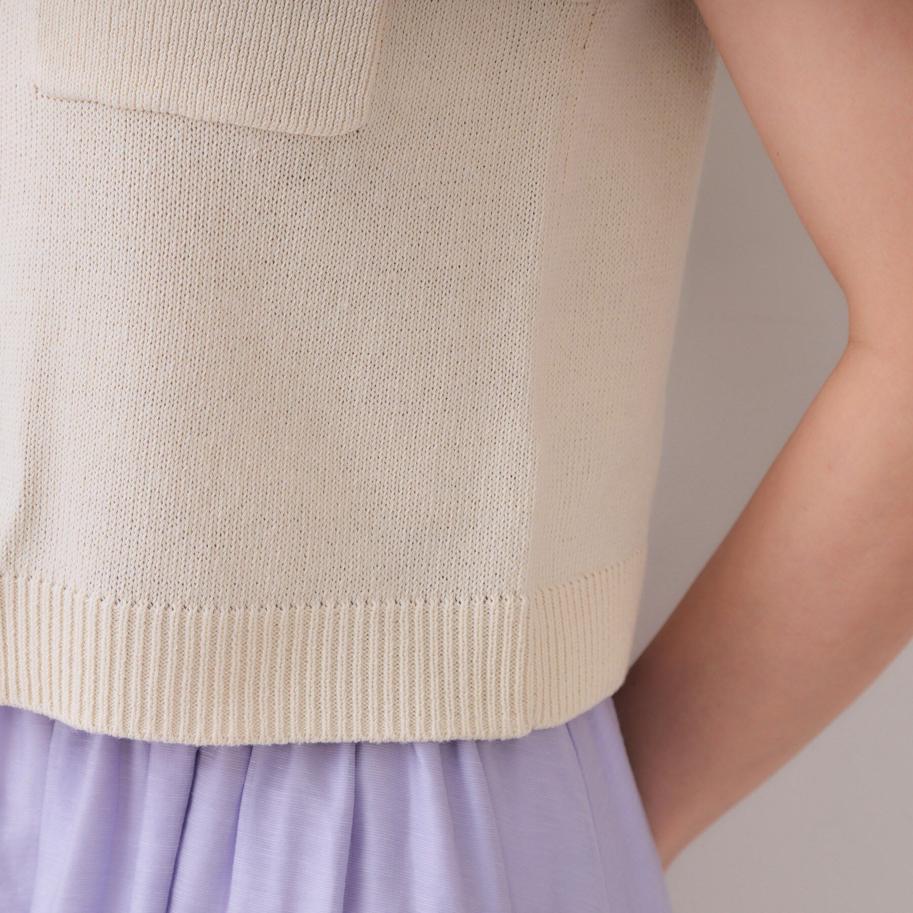 OPAQUE.CLIP「ダブルポケットニット【洗濯機洗い可】」|ニット・セーター|