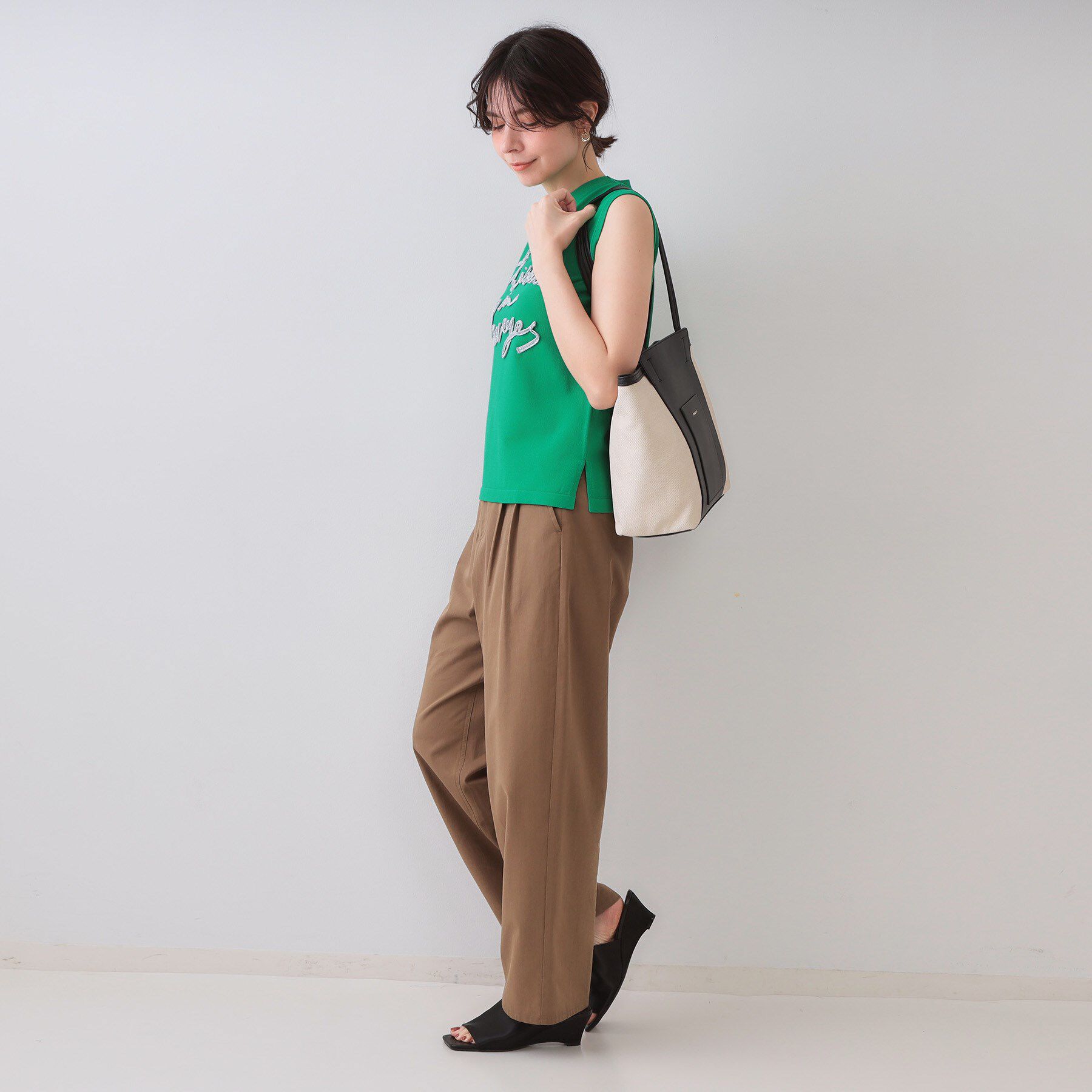 OPAQUE.CLIP「ラメテープロゴニット【洗濯機洗い可/抗ピル】」|ニット・セーター|