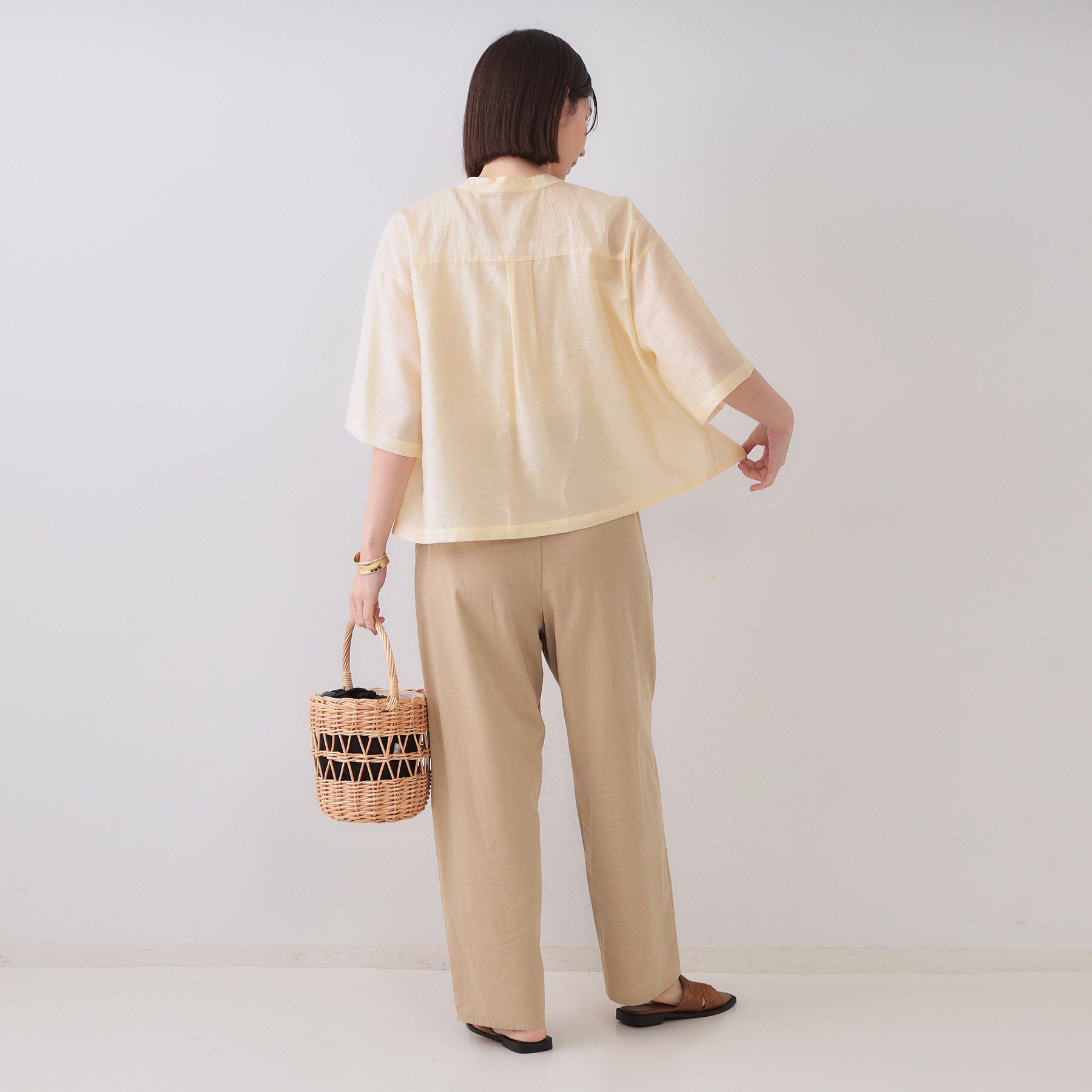 OPAQUE.CLIP「シアーダブルポケットシャツ【洗濯機洗い可】」|シャツ・ブラウス|