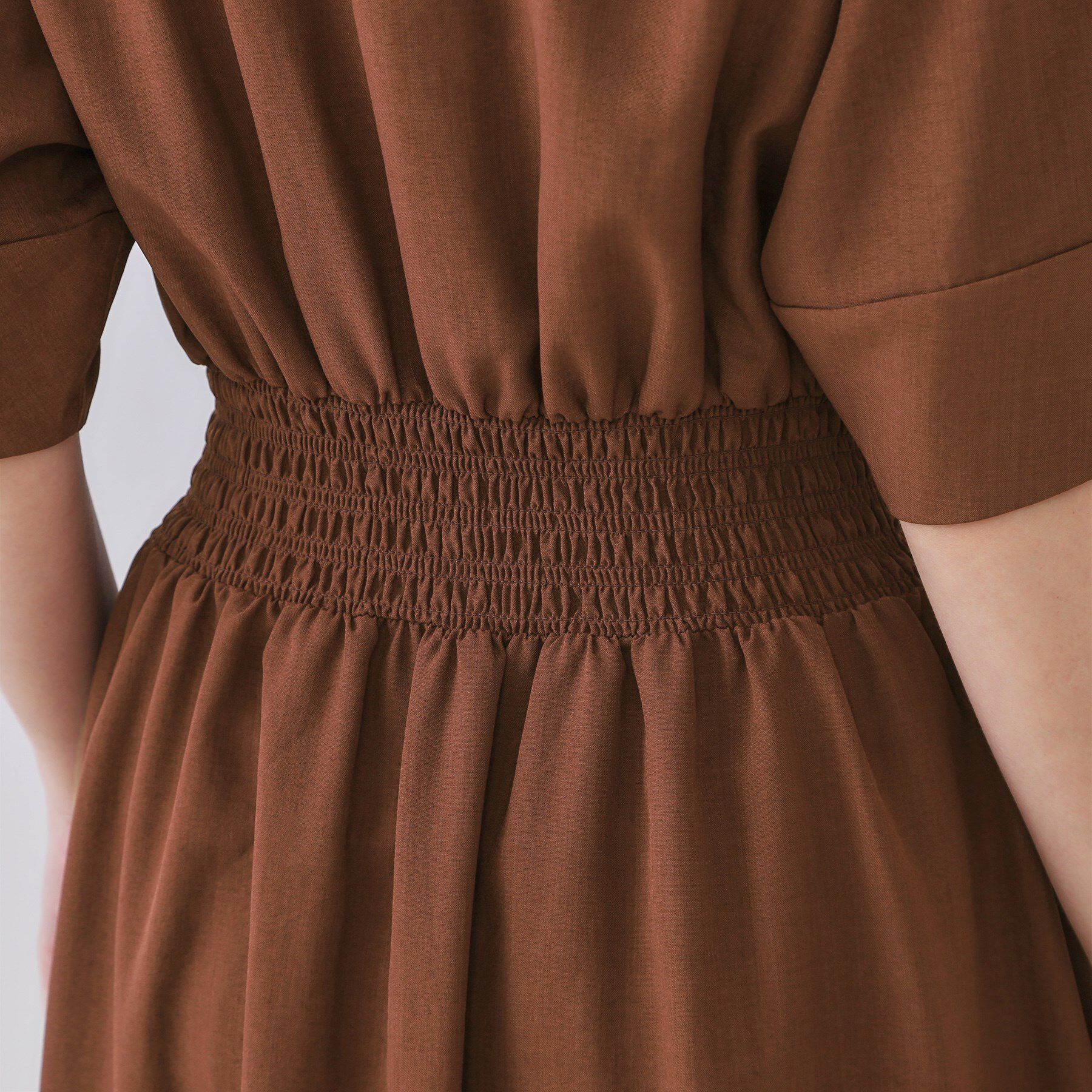 OPAQUE.CLIP「リネンライクスキッパーフィット＆フレアワンピース【洗濯機洗い可】」|ワンピース|