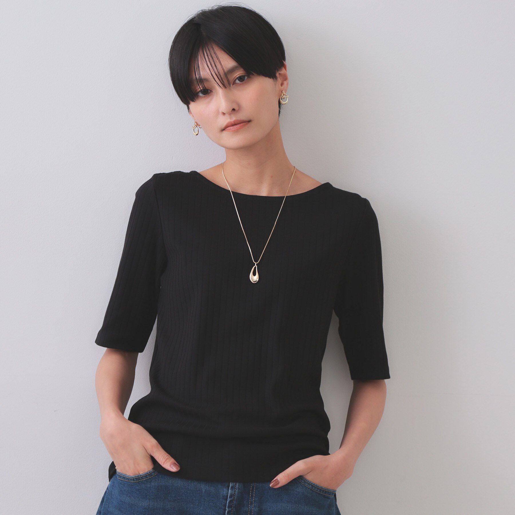 OPAQUE.CLIP「【2WAY】しずくメタルネックレス」|ネックレス|