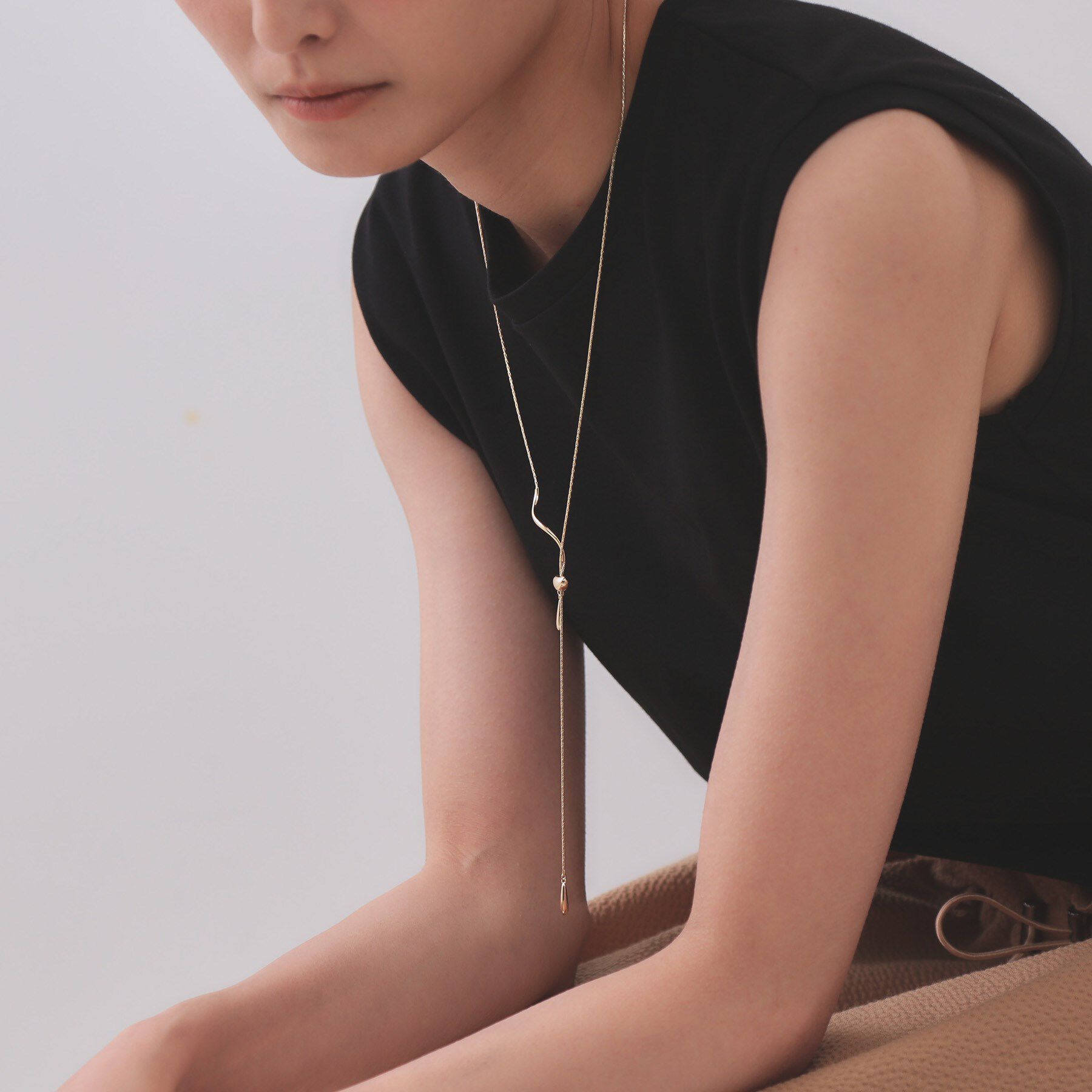 OPAQUE.CLIP「2WAY ニュアンスバーネックレス」|ネックレス|