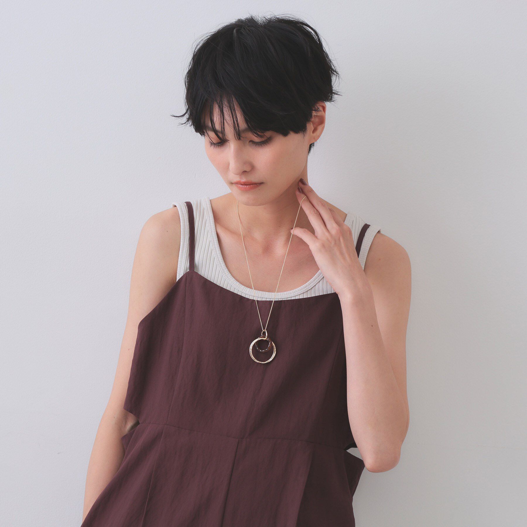 OPAQUE.CLIP「トリプルリングネックレス」|ネックレス|