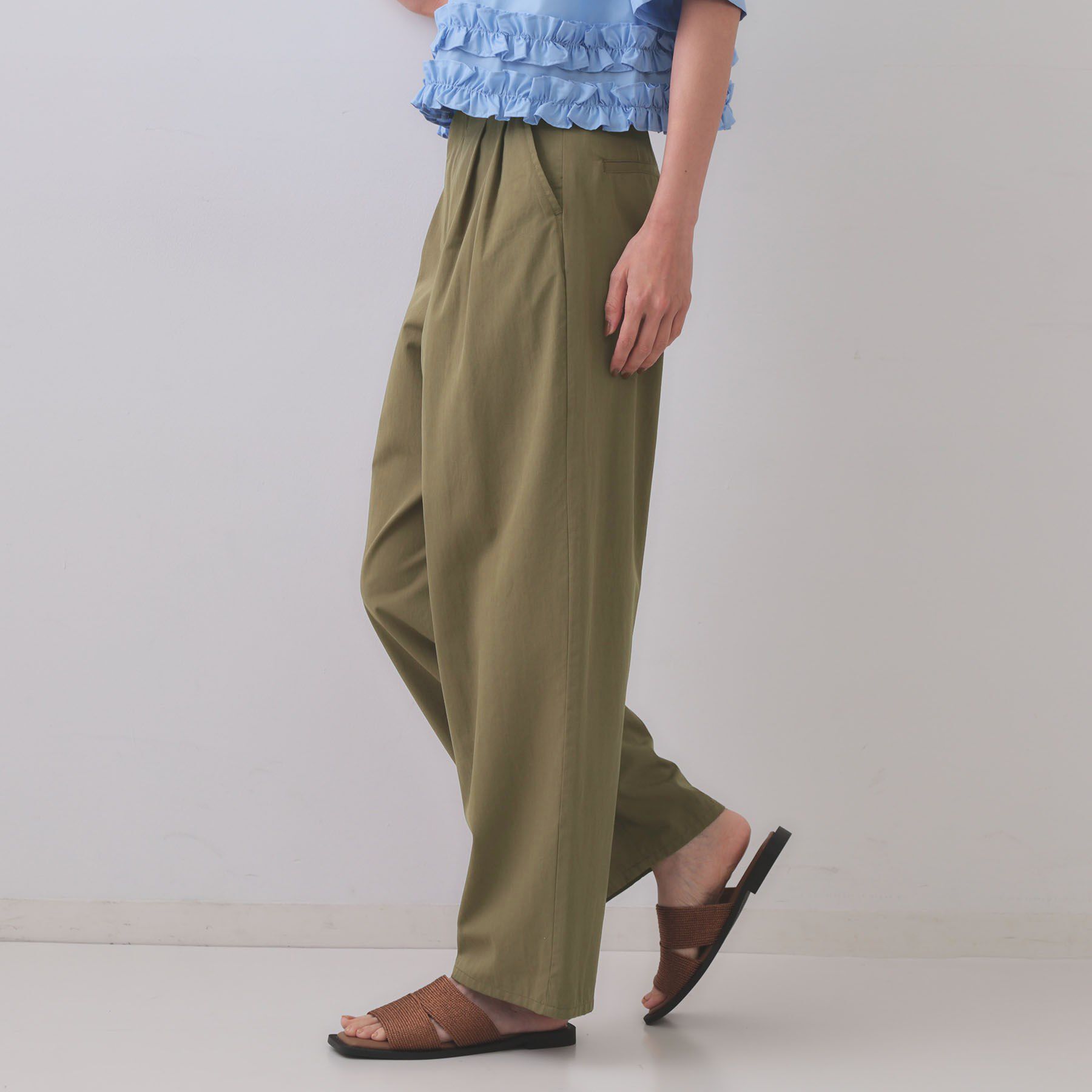 OPAQUE.CLIP「カーブタックパンツ【洗濯機洗い可】」|その他|