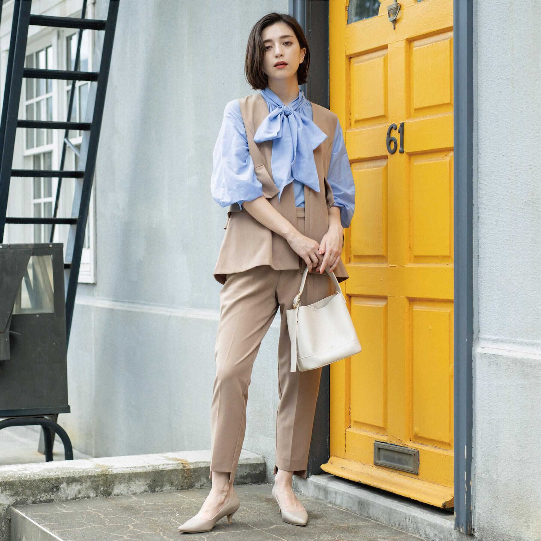 OPAQUE.CLIP「《BAILA掲載》2WAYシアーボウタイブラウス【洗濯機洗い可】」|シャツ・ブラウス|