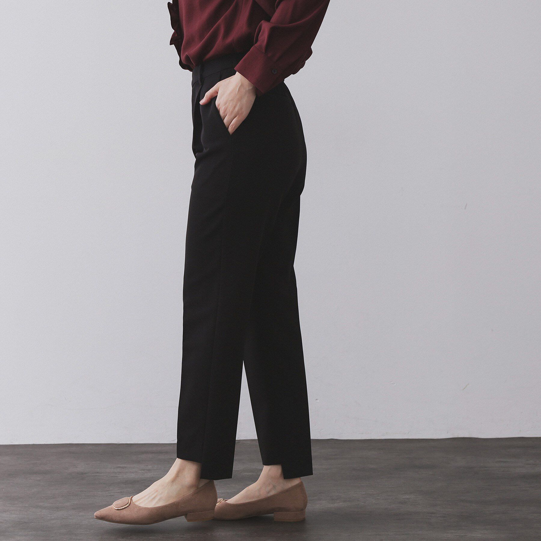 OPAQUE.CLIP「ステップヘムテーパードパンツ/セットアップ対応可【洗濯機洗い可】」|その他|