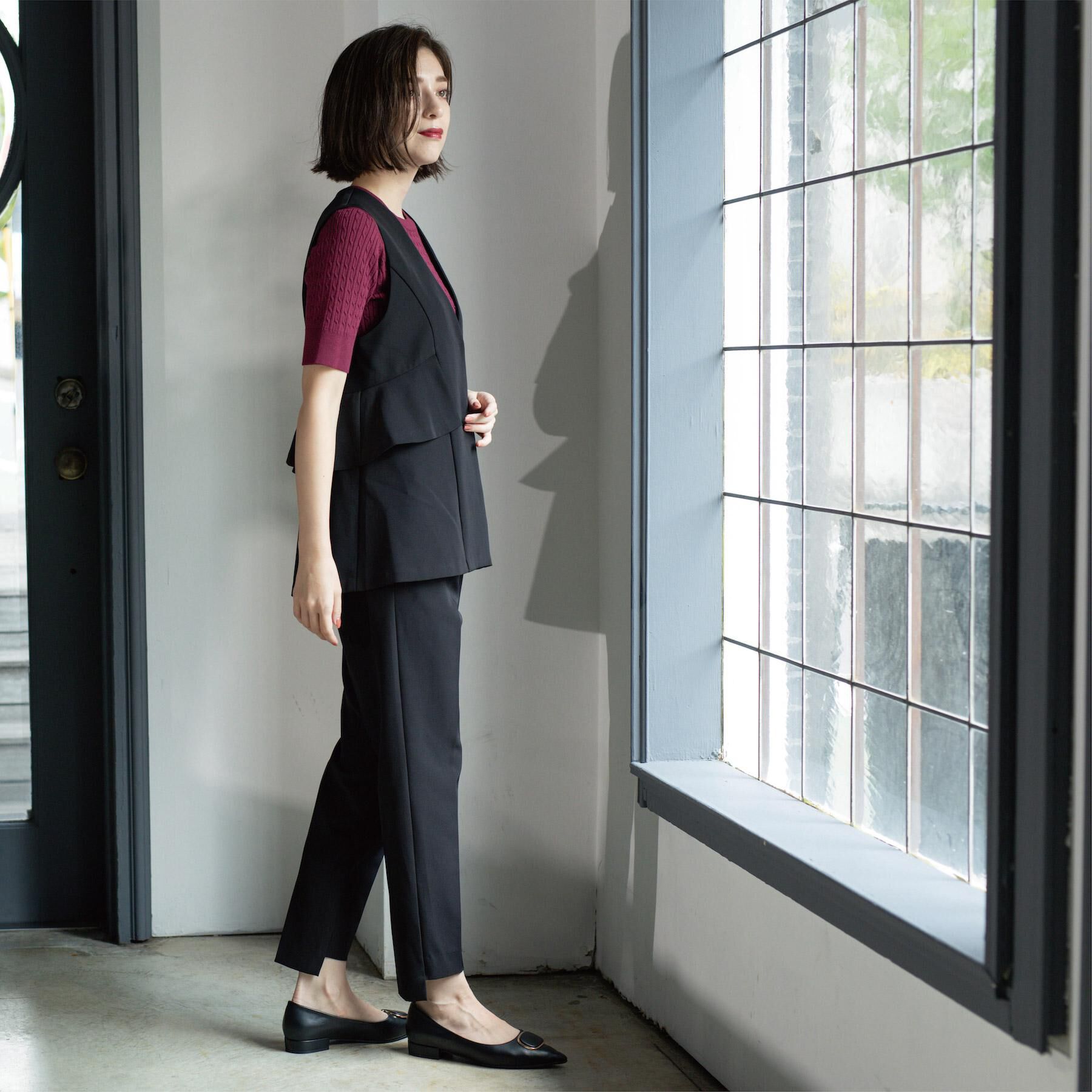 OPAQUE.CLIP「ステップヘムテーパードパンツ/セットアップ対応可【洗濯機洗い可】」|その他|