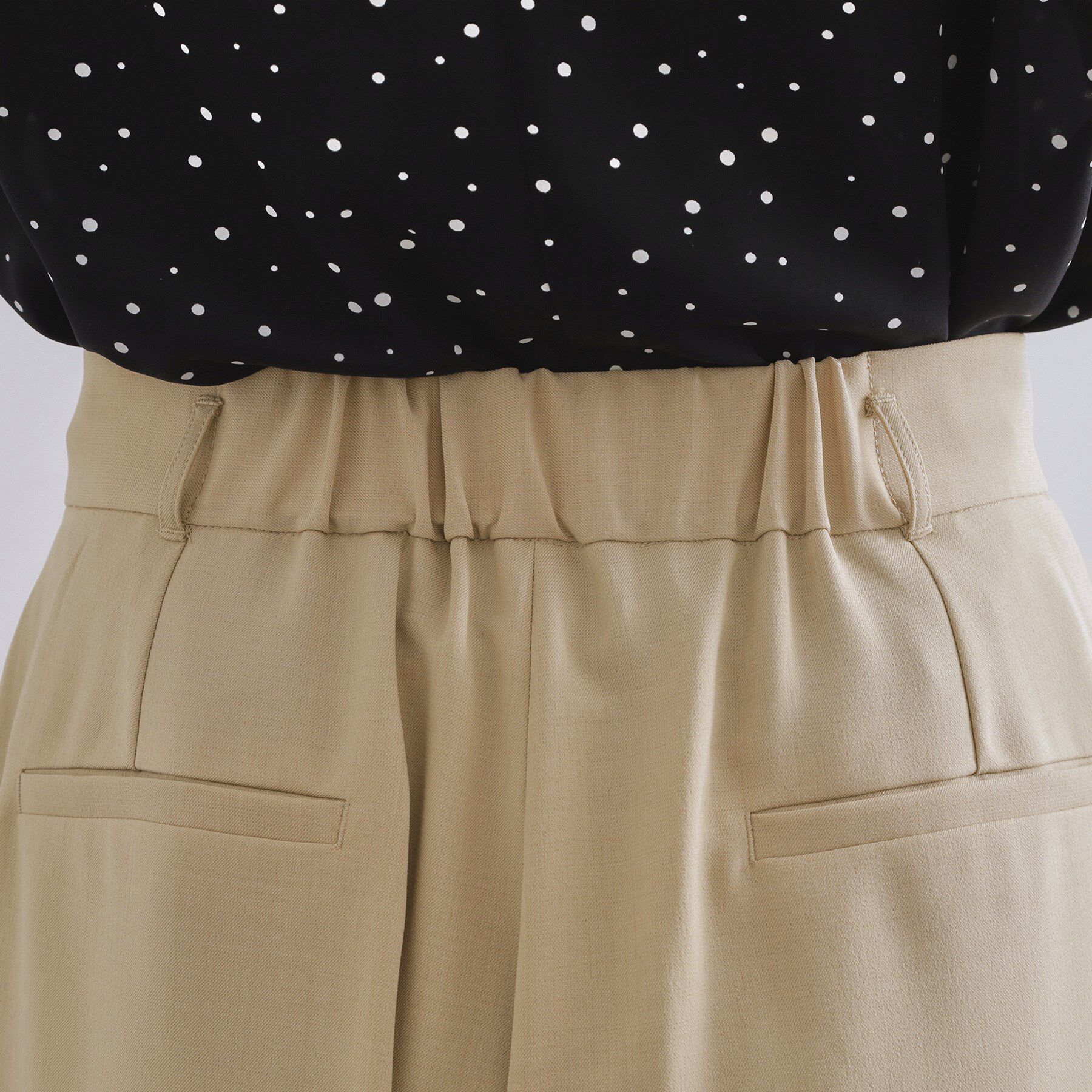 OPAQUE.CLIP「サッシュリボン付きラップデザインパンツ【洗濯機洗い可】」|その他|