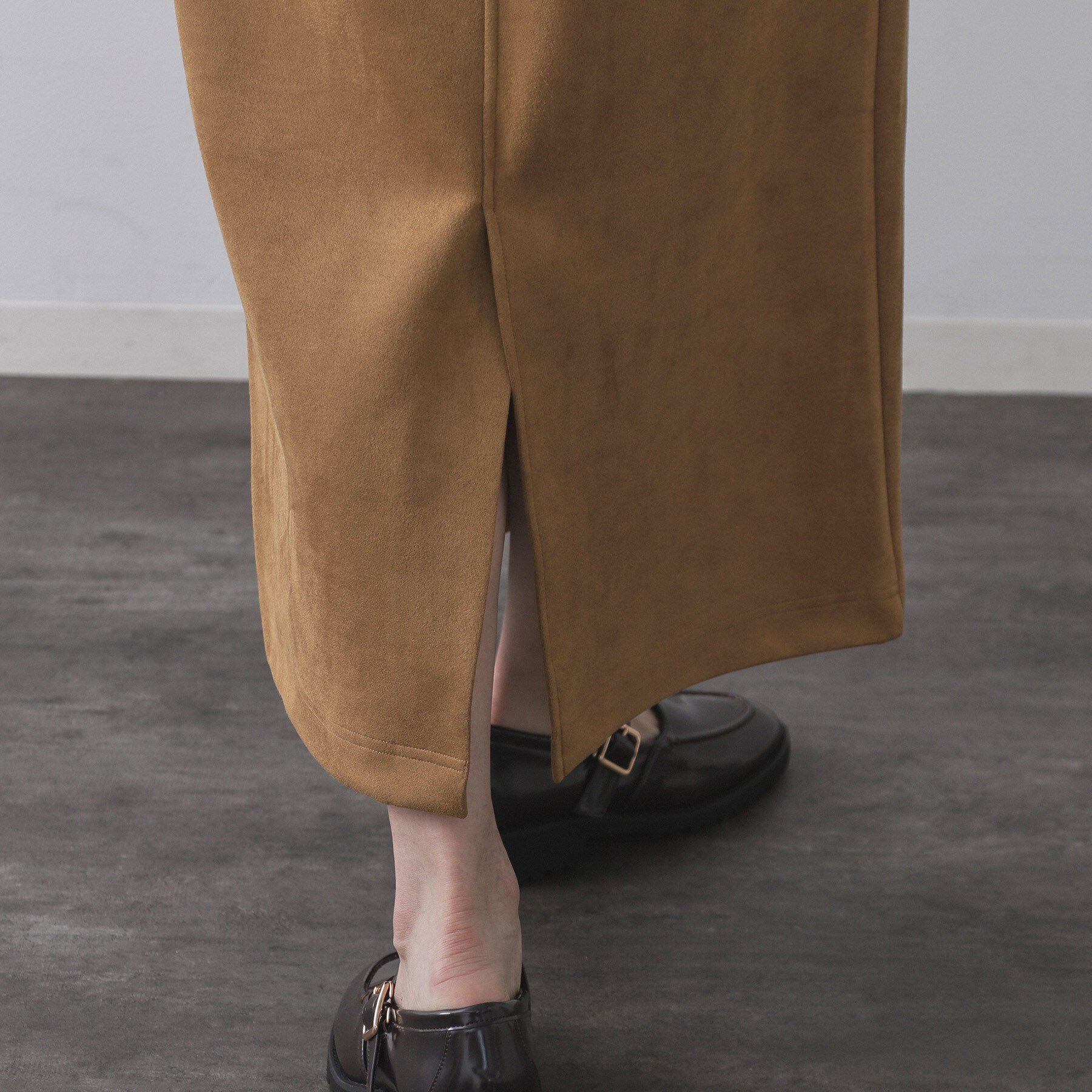 OPAQUE.CLIP「スエードライクナロースカート【洗濯機洗い可】」|スカート|