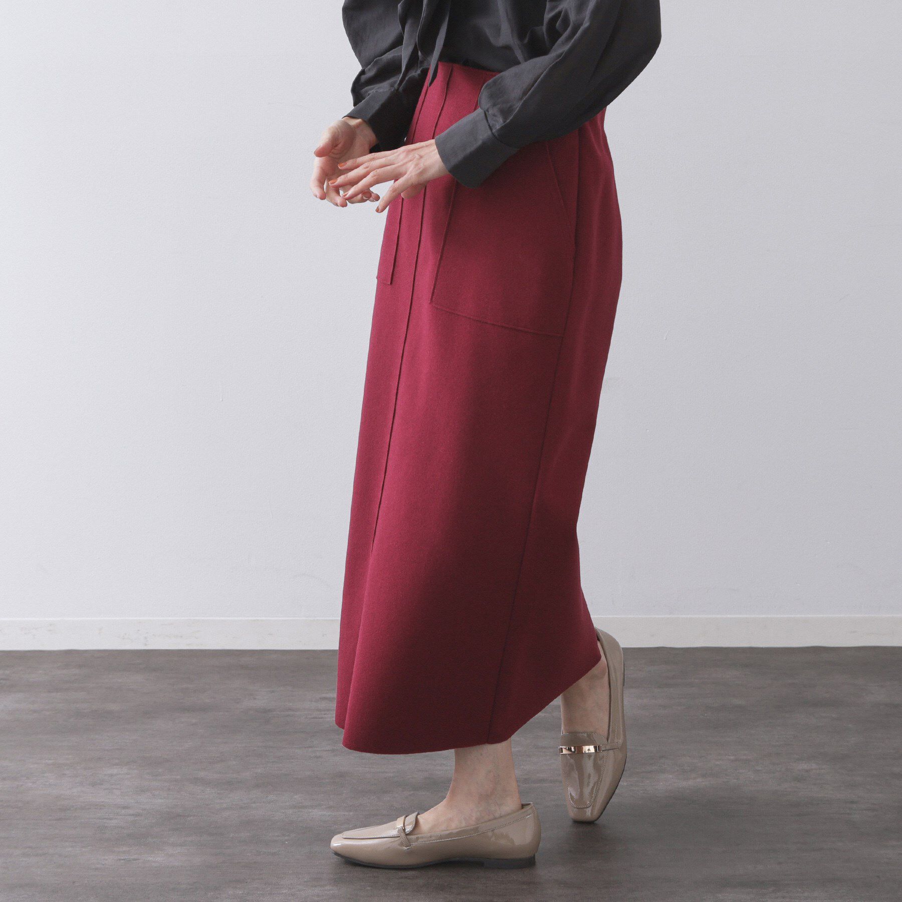 OPAQUE.CLIP「ウールライクタイトスカート【洗濯機洗い可】《8col》」|スカート|