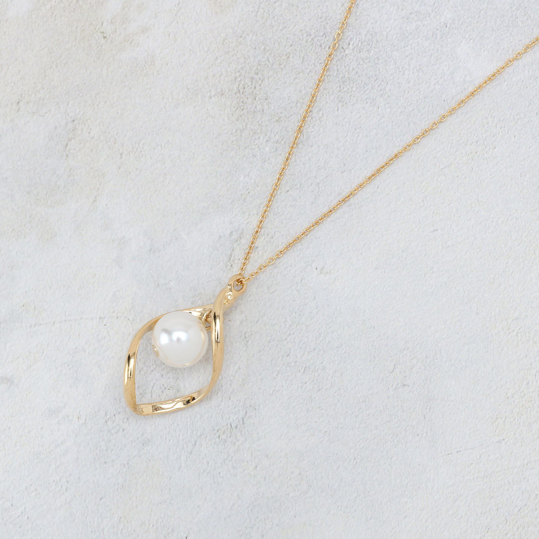 OPAQUE.CLIP「ニュアンスメタルリング&times;フェイクパールネックレス」|ネックレス|