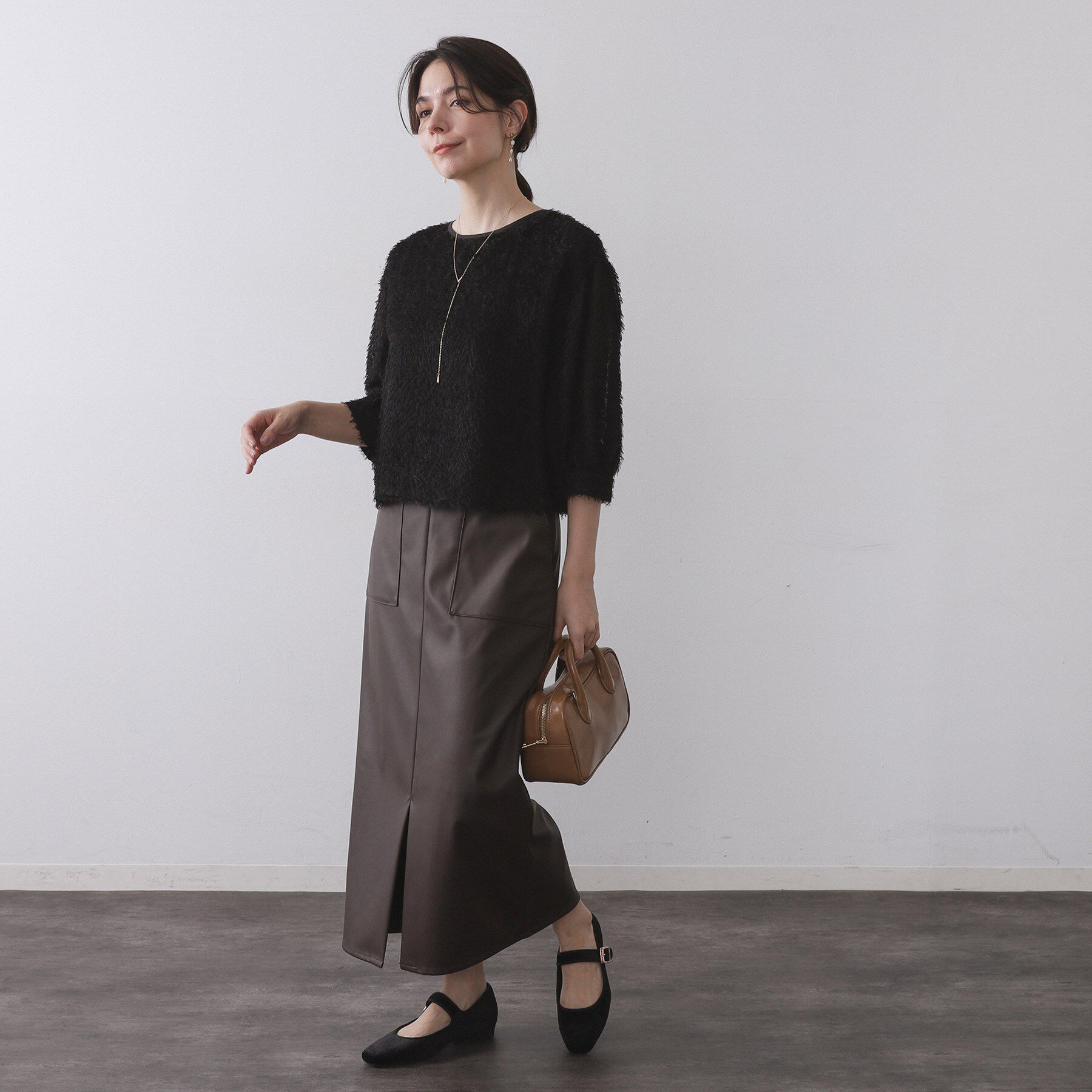 OPAQUE.CLIP「前後2WAY　シアーフリンジジャカードブラウス【洗濯機OK】」|シャツ・ブラウス|