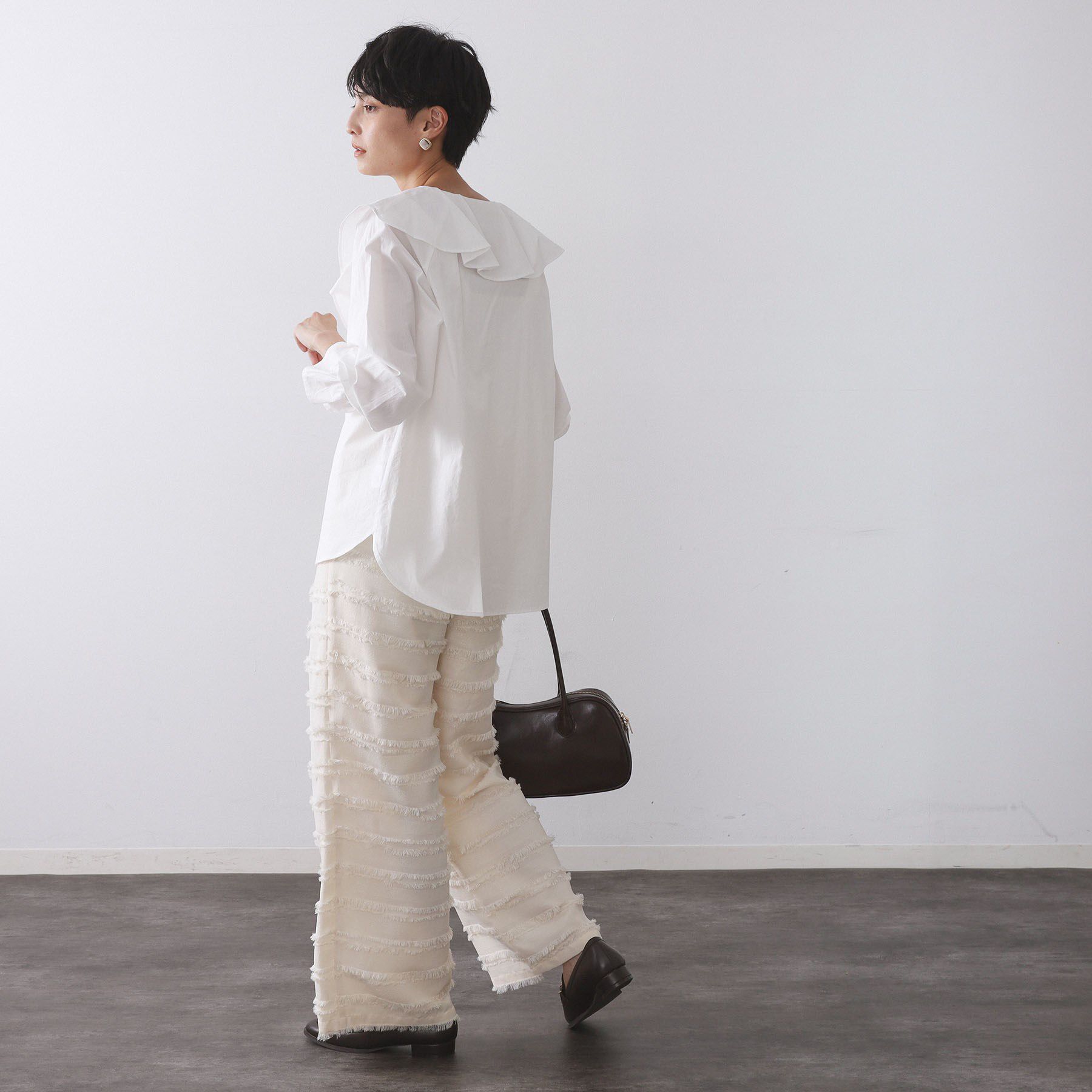 OPAQUE.CLIP「ラッフルフリルブラウス【洗濯機OK】」|シャツ・ブラウス|